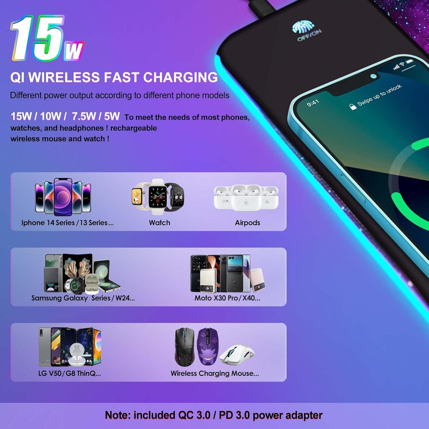 Alfombrilla de Ratón Gaming ToLuLu RGB Grande 80x30cm