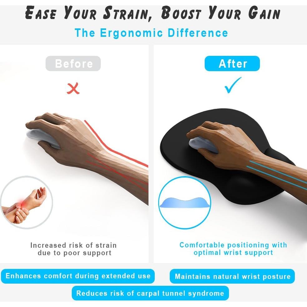 Almohadilla de Muñeca de Gel DEMON CHEST - Ergonomía y Soporte