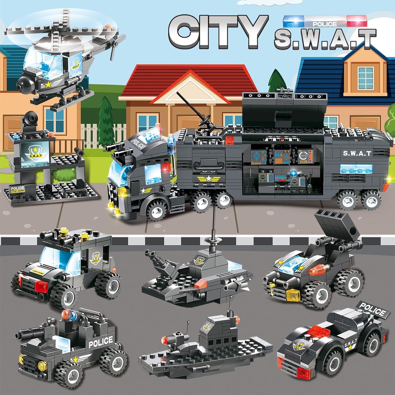 Set de Construcción Policía SWAT 1110 Piezas EP EJERCICIO Y JUEGO