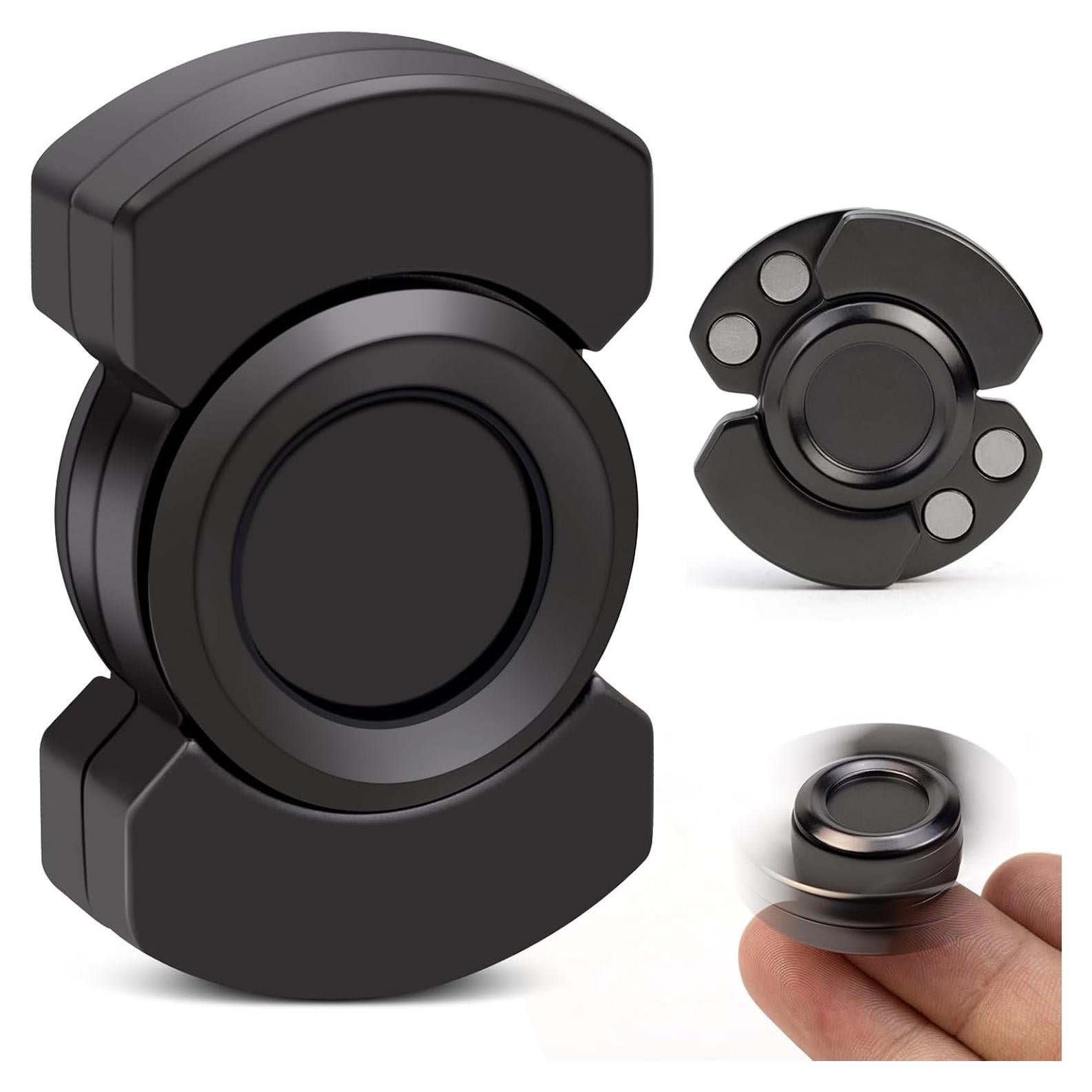 Juguete Antiestrés 3-en-1 D.G.PLAYER Negro - Spinner, Deslizador y Clicker