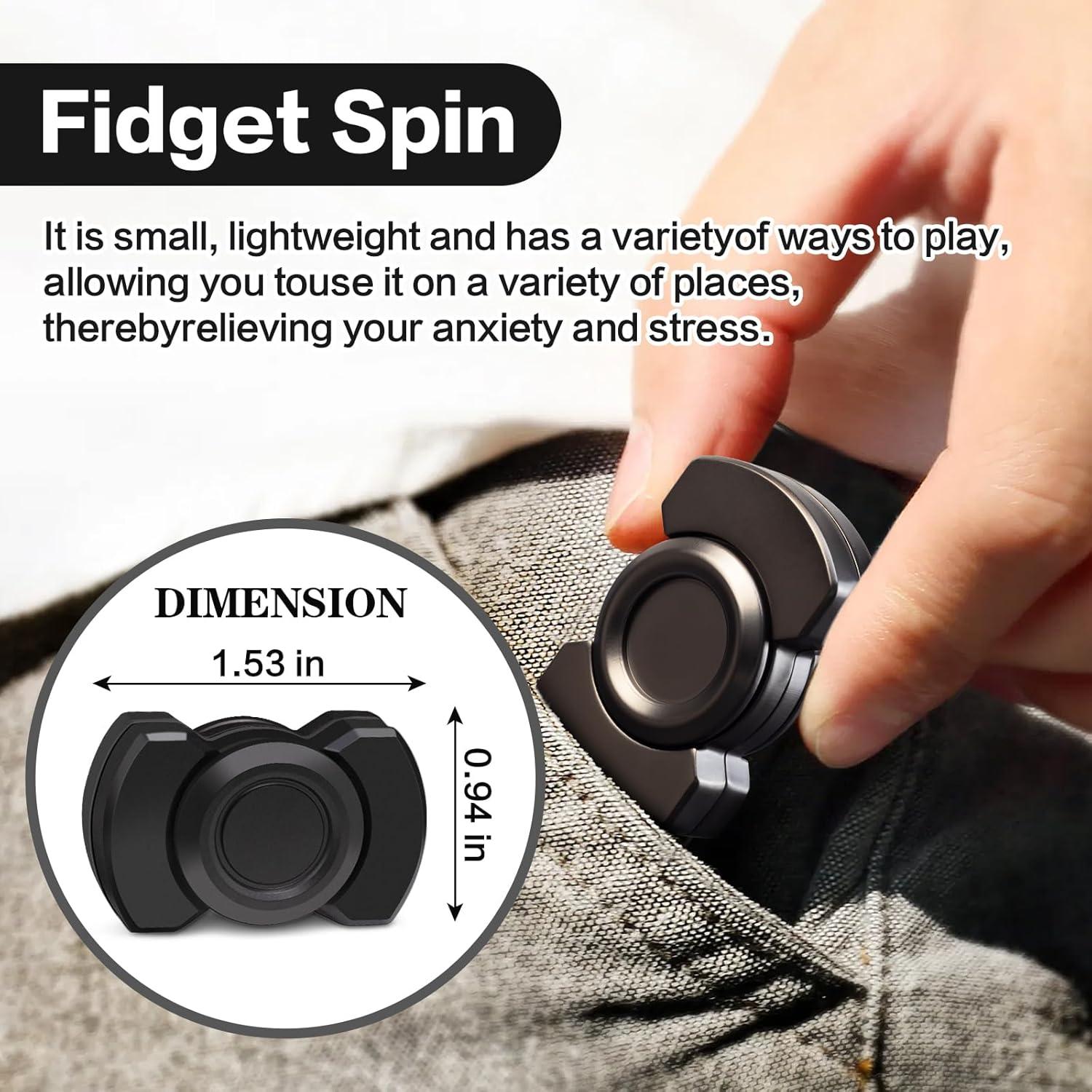 Juguete Antiestrés 3-en-1 D.G.PLAYER Negro - Spinner, Deslizador y Clicker