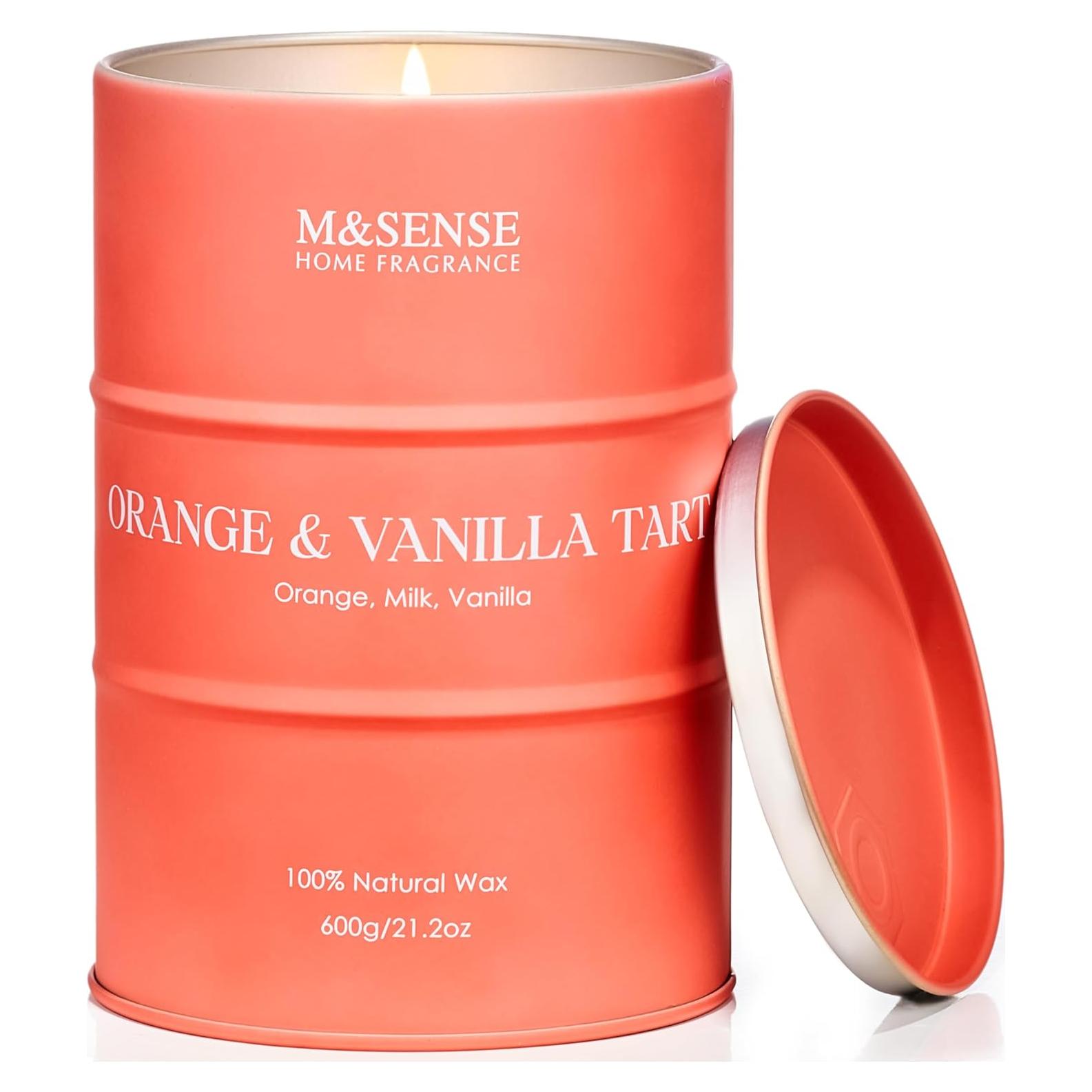 Vela Aromatizada M&SENSE Naranja y Vainilla 600g 120h