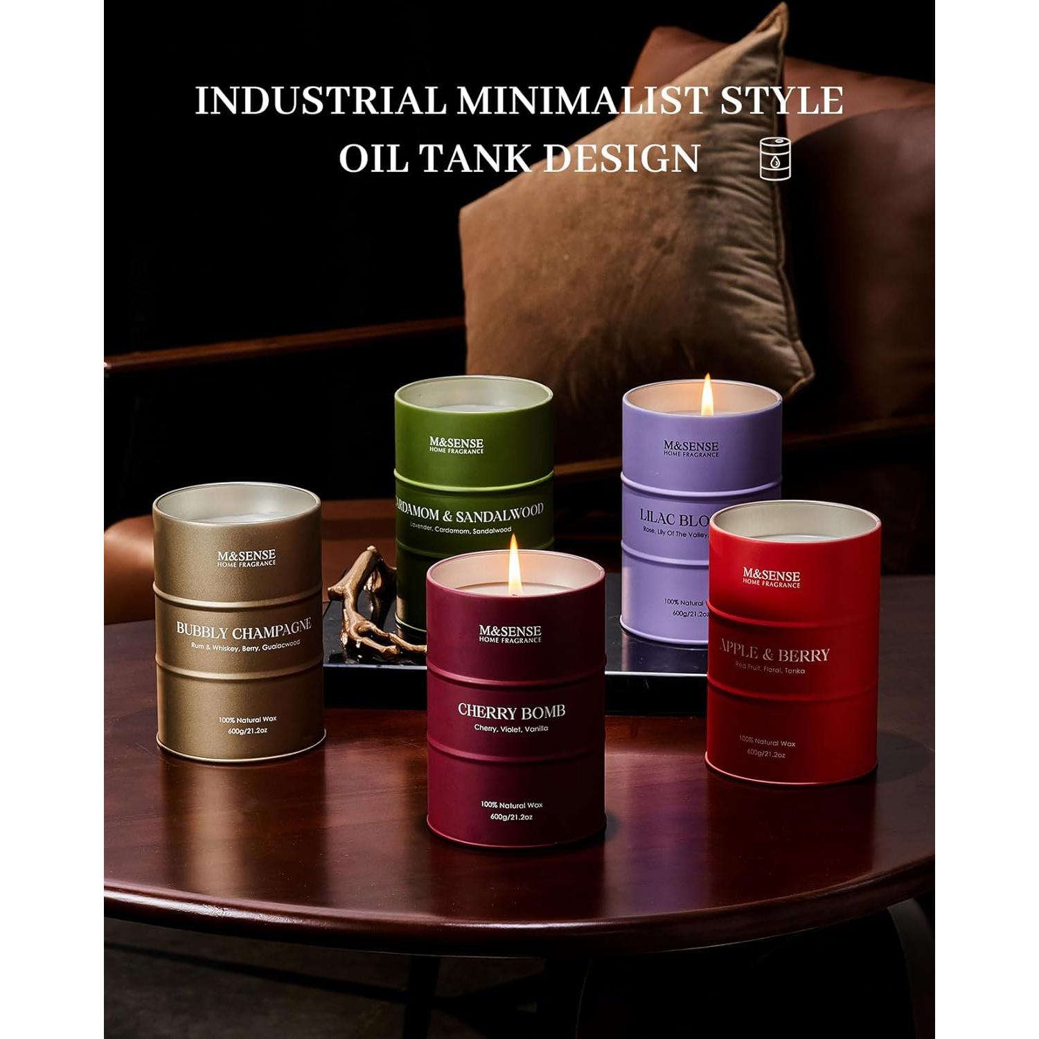 Vela Aromatizada M&SENSE Naranja y Vainilla 600g 120h