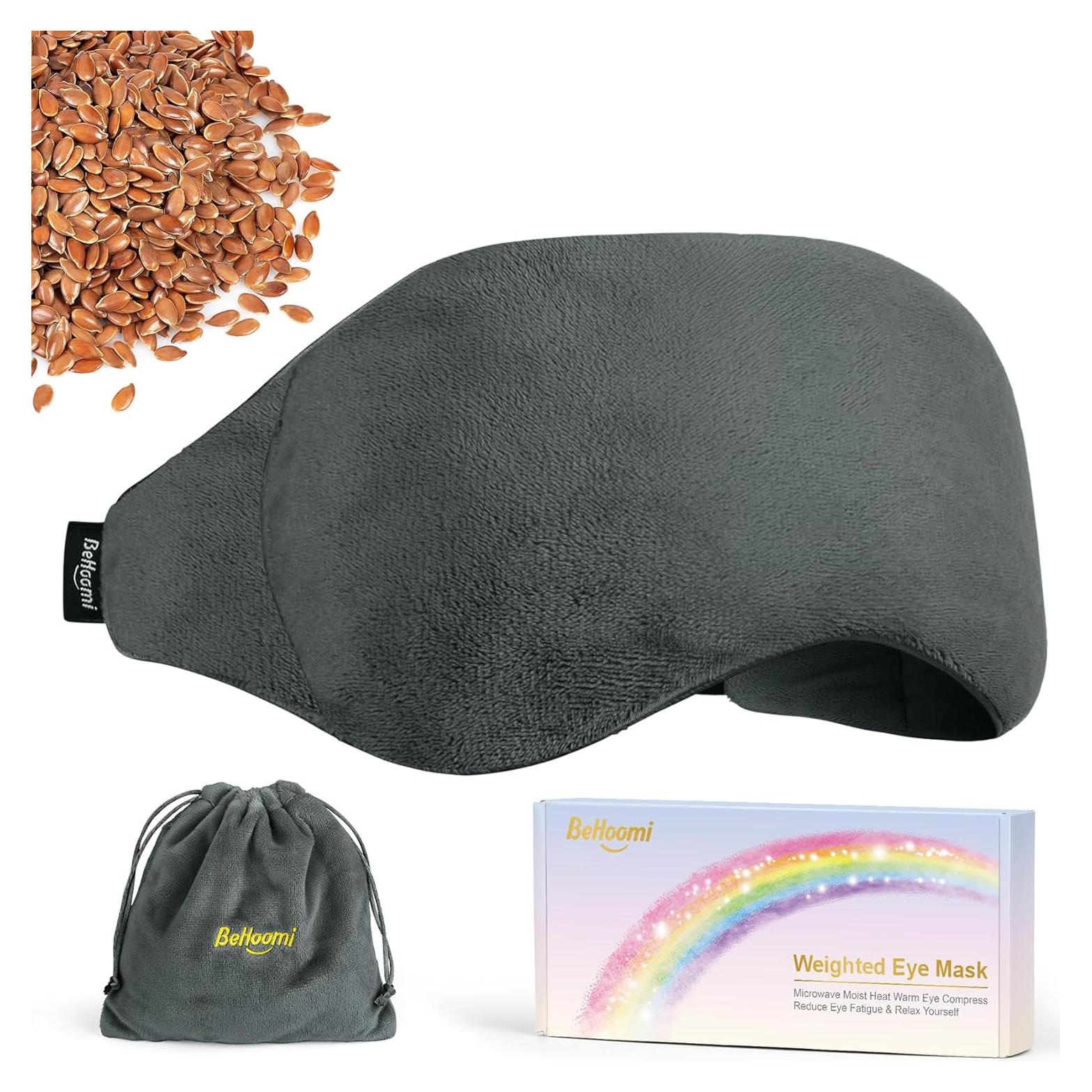 Máscara de Ojos Calentada BeHoomi con Semillas de Lino Gris