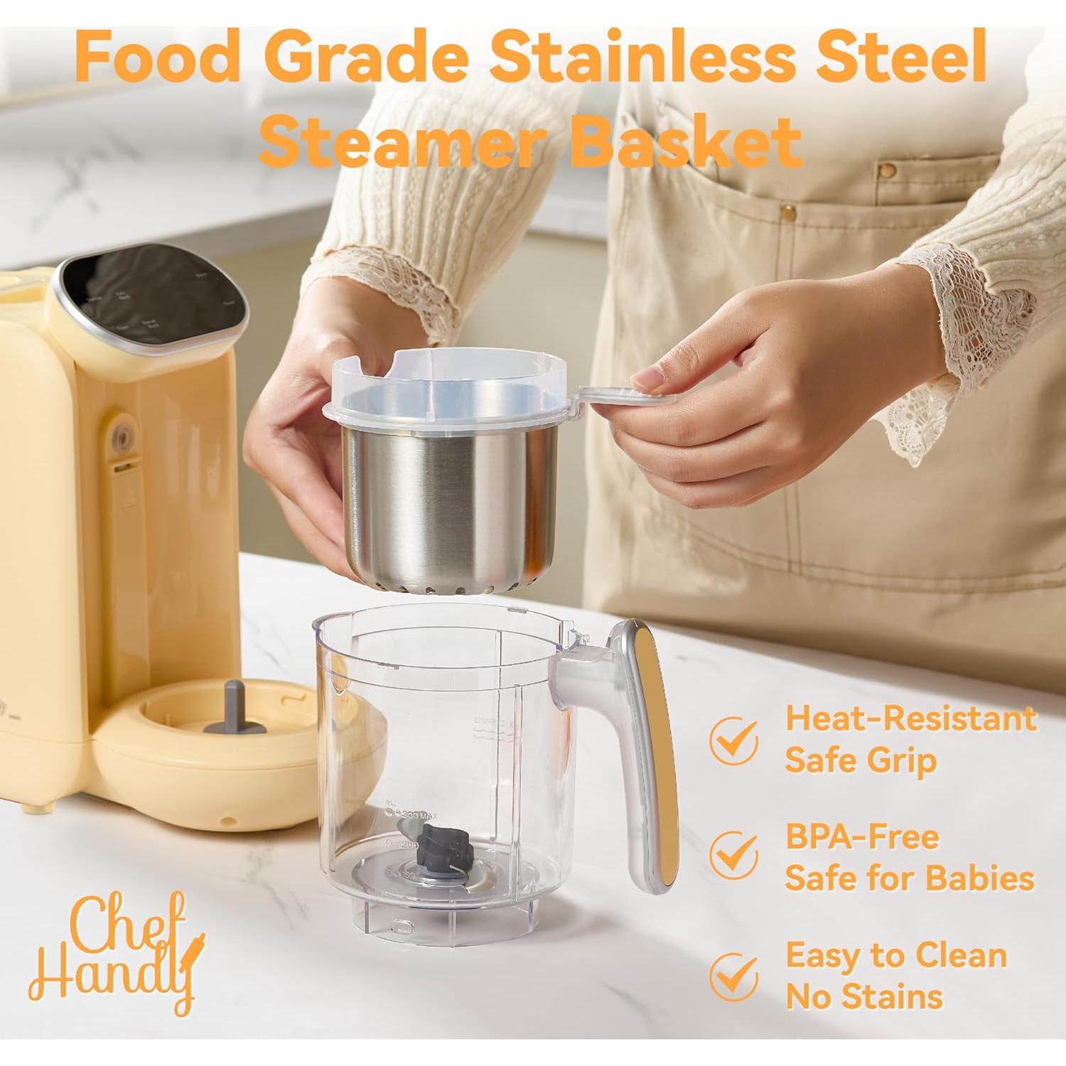 Procesador de Alimentos para Bebés Chefhandy 5 en 1 Amarillo