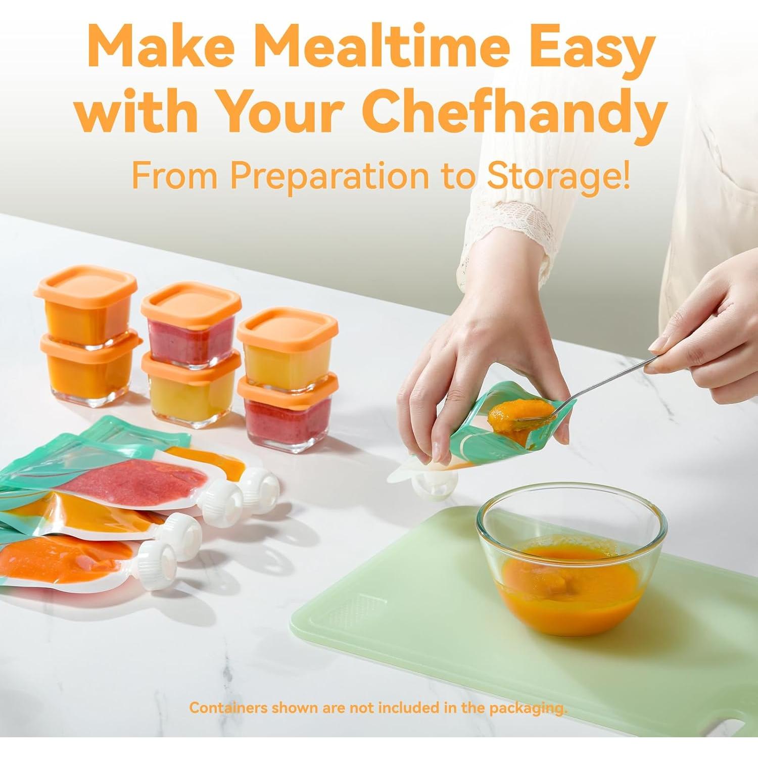 Procesador de Alimentos para Bebés Chefhandy 5 en 1 Amarillo