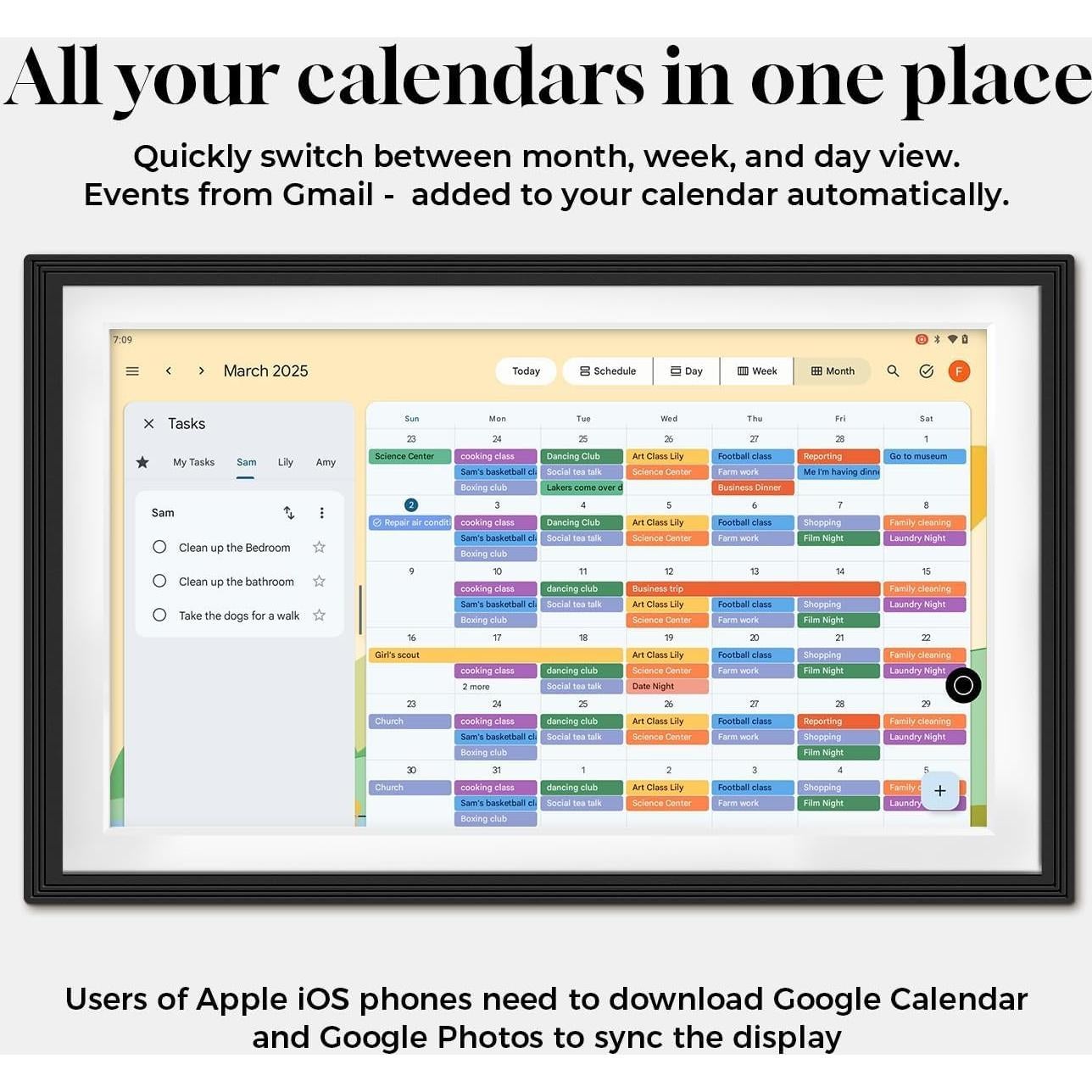 Calendario Digital Inteligente F10S 10.1" Pantalla Táctil