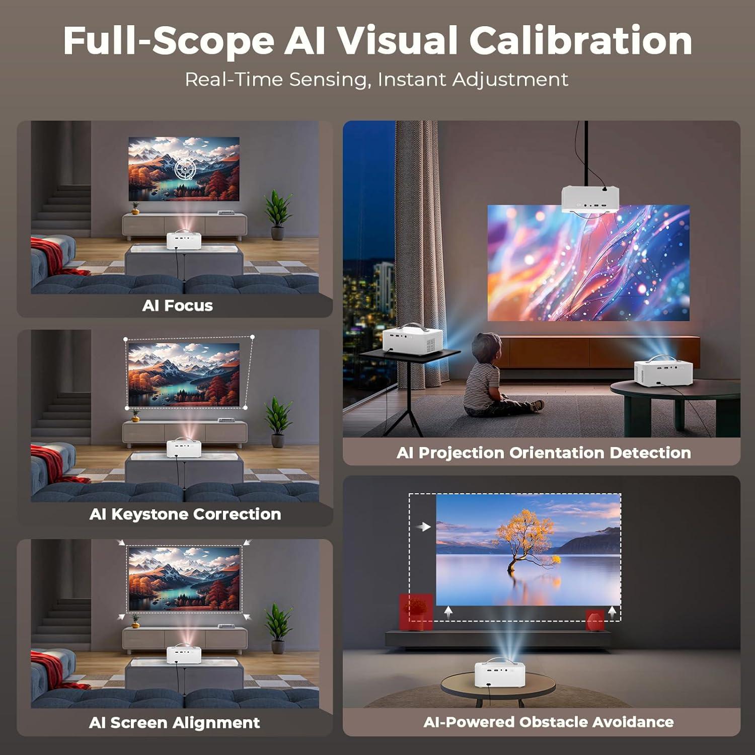 Proyector 4K Lisowod L61 Pro con WiFi 6 y Bluetooth 5.2