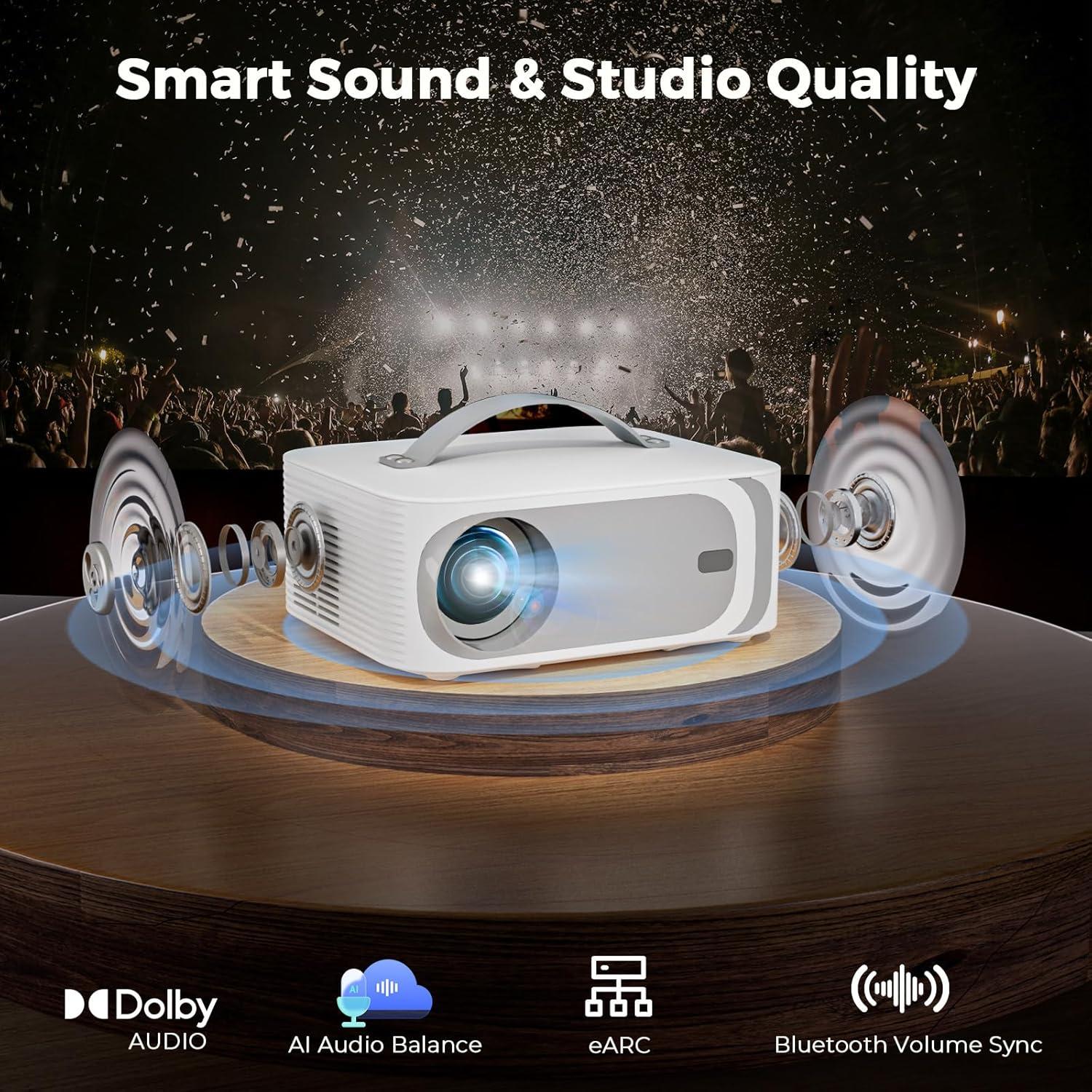 Proyector 4K Lisowod L61 Pro con WiFi 6 y Bluetooth 5.2