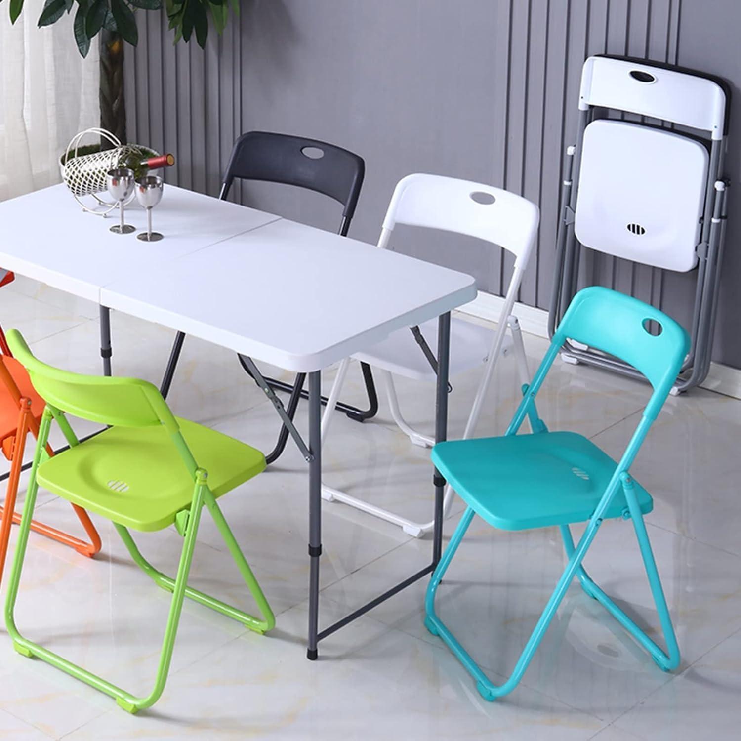 Mesa de Picnic Plegable SKOK 4FT Ajustable 150 kg Blanca