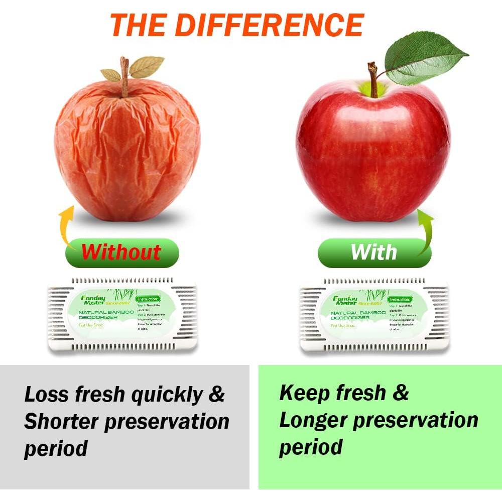Desodorante de Refrigerador Fonday 6 Paquetes Carbón de Bambú