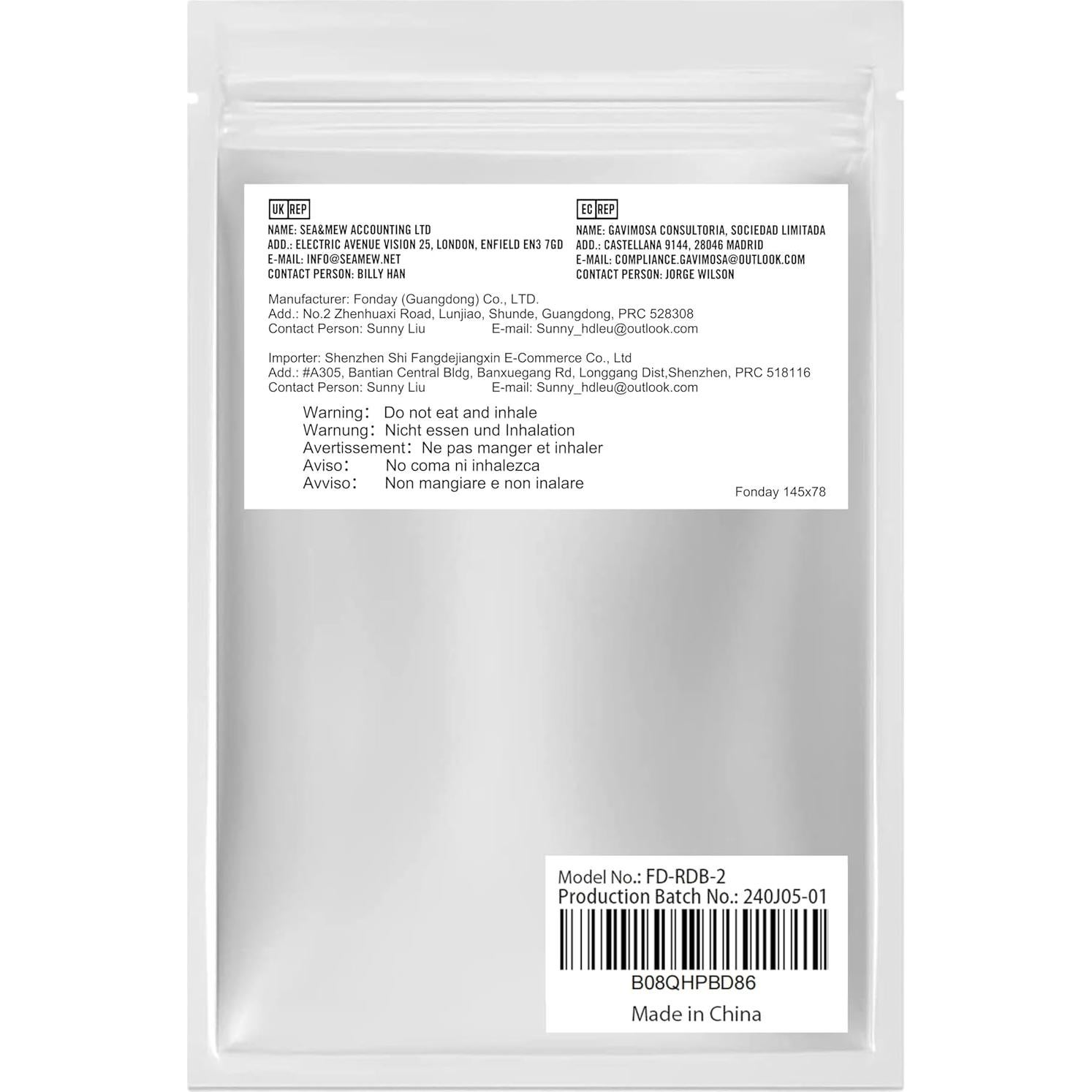 Desodorante de Refrigerador Fonday 6 Paquetes Carbón de Bambú