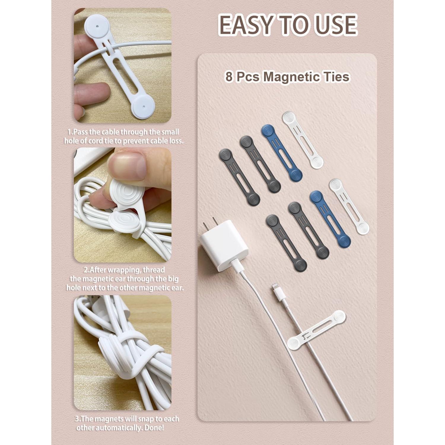 Correas Magnéticas de Silicona Kanemc 8 Piezas 7.62cm