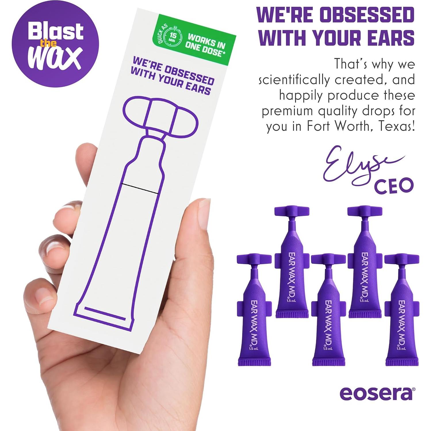 Gotas Limpiadoras de Cerumen Eosera - 5 Viales de 1.5 mL