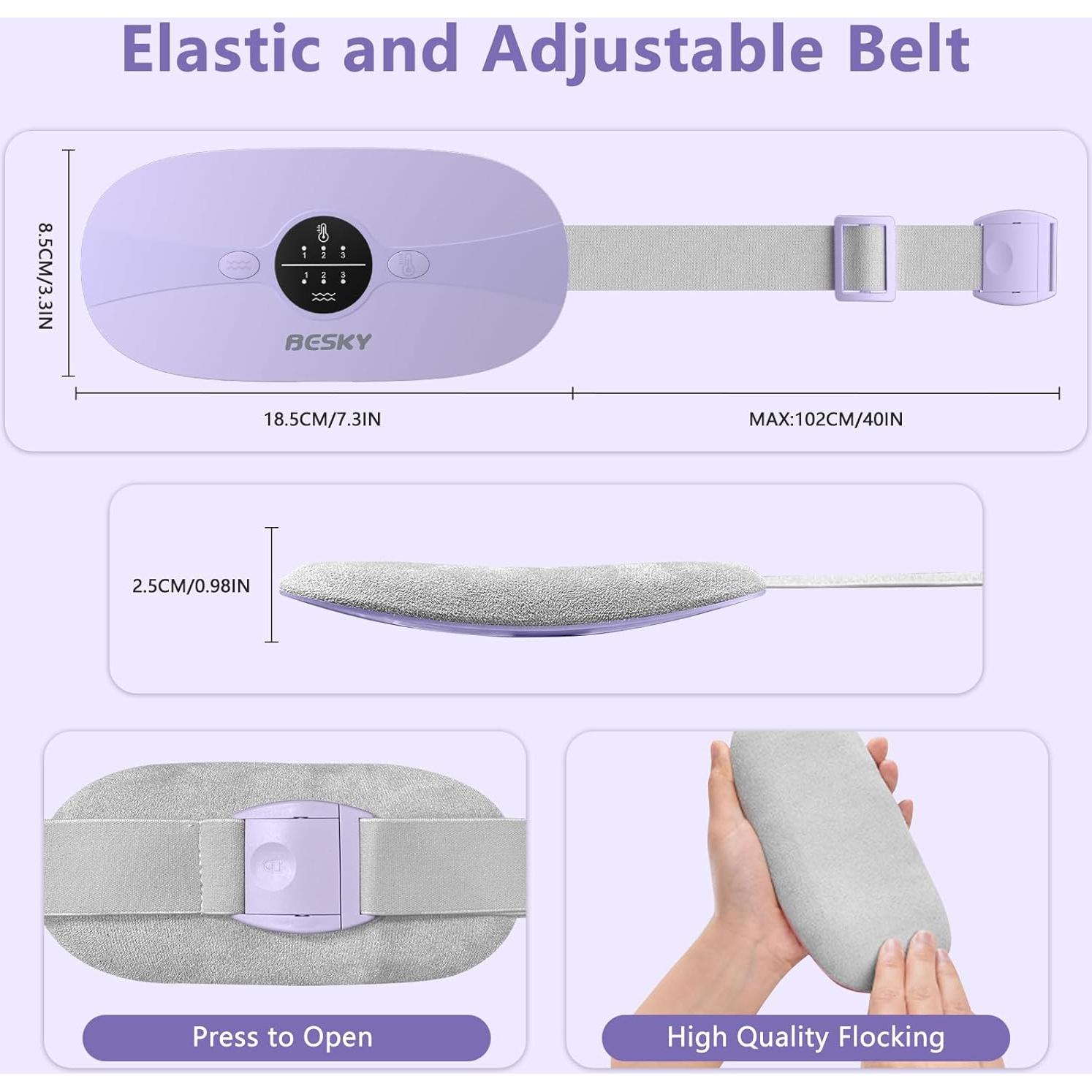 Almohadilla Calentadora Portátil Besky Recargable 3 Niveles