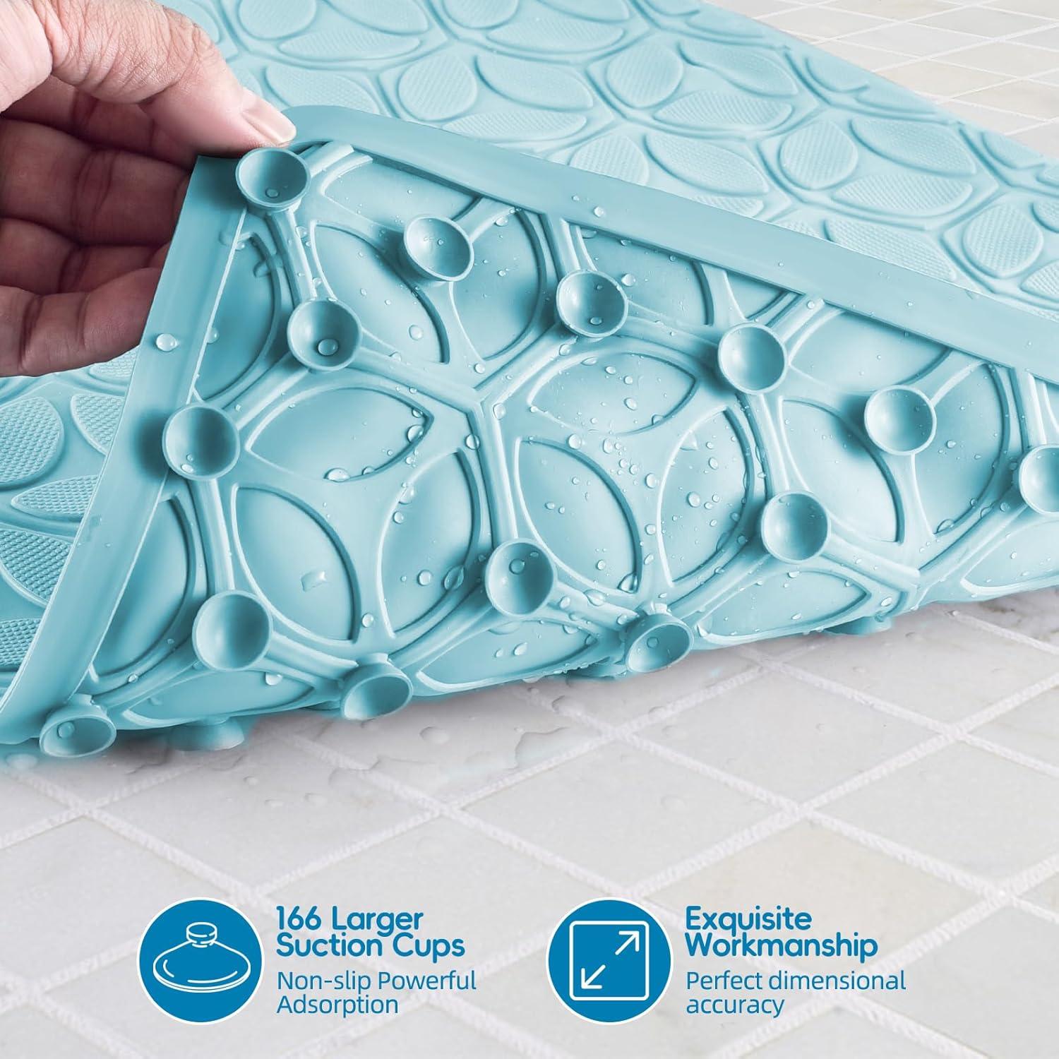 Alfombrilla de Baño Antideslizante WRISIN 71x40 cm Azul