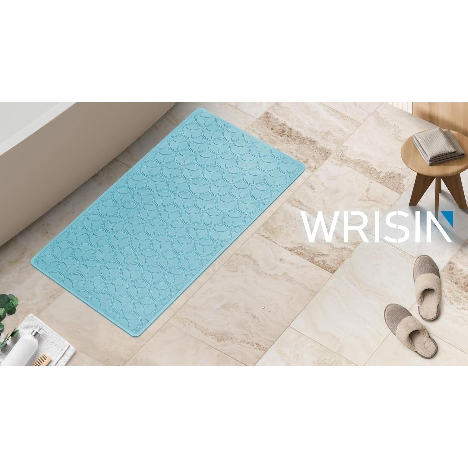 Alfombrilla de Baño Antideslizante WRISIN 71x40 cm Azul