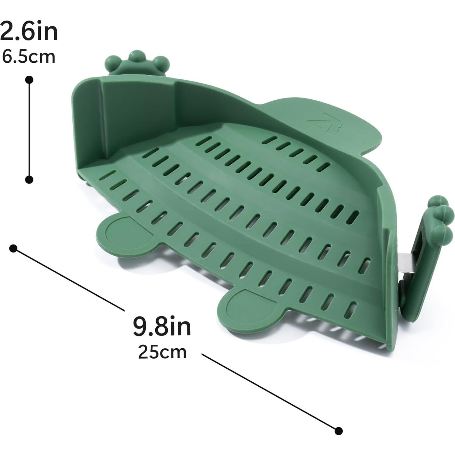 Colador Plegable de Silicona Li & Zhao 25.4x14.7cm Verde