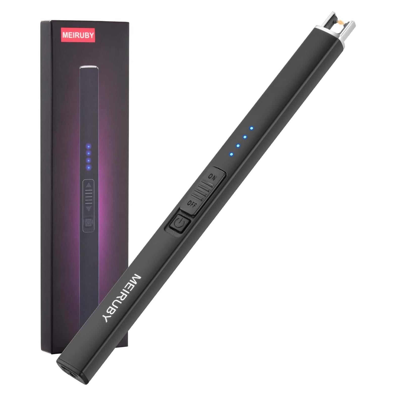 Encendedor Eléctrico Recargable MEIRUBY M-13 Negro a Prueba de Viento