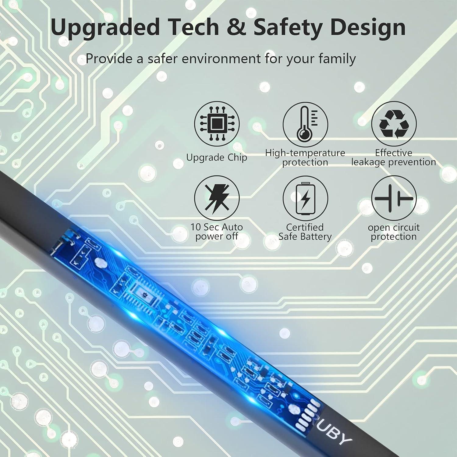 Encendedor Eléctrico Recargable MEIRUBY M-13 Negro a Prueba de Viento