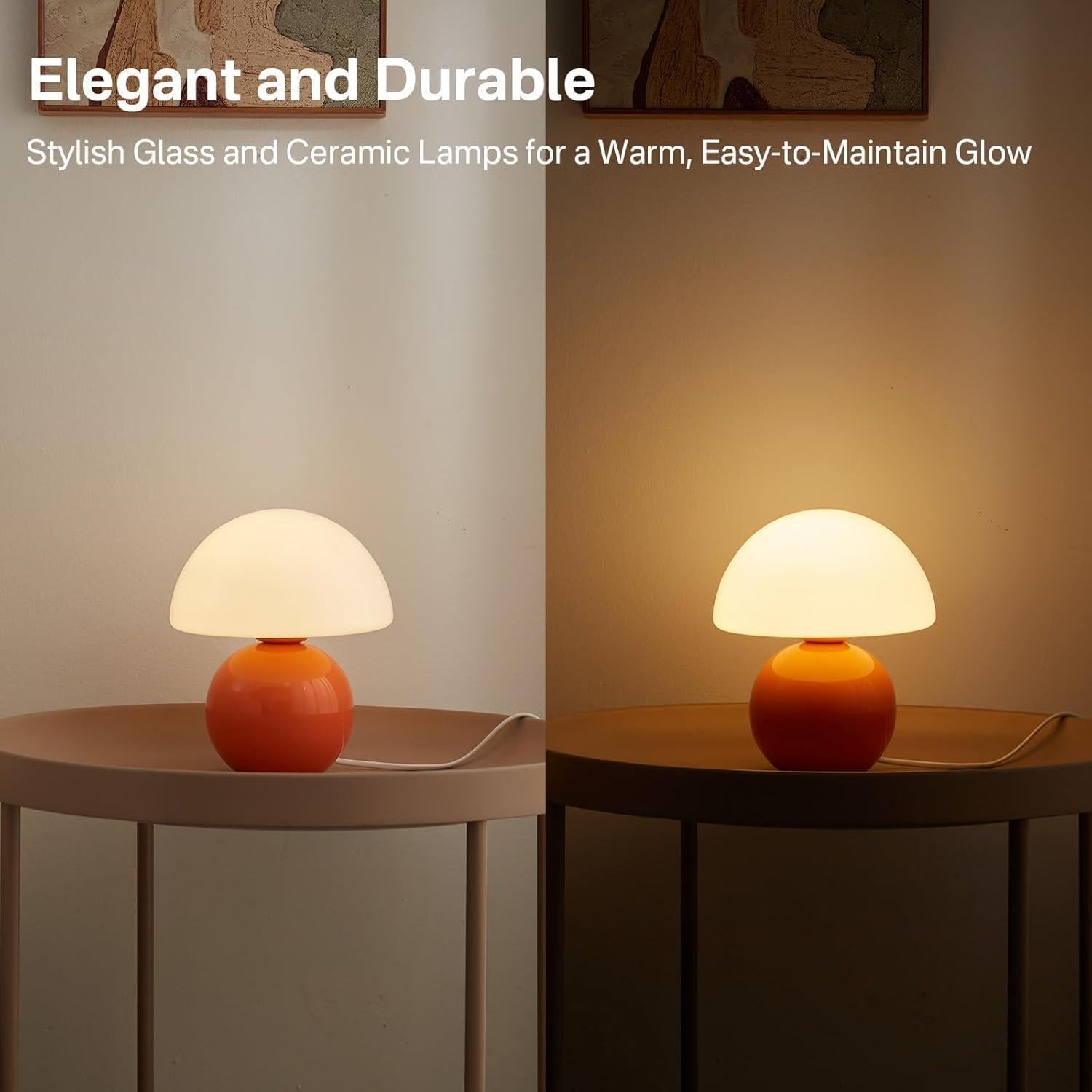 Lámpara de Hongo DAWNWAKE Naranja Regulable 15x15cm