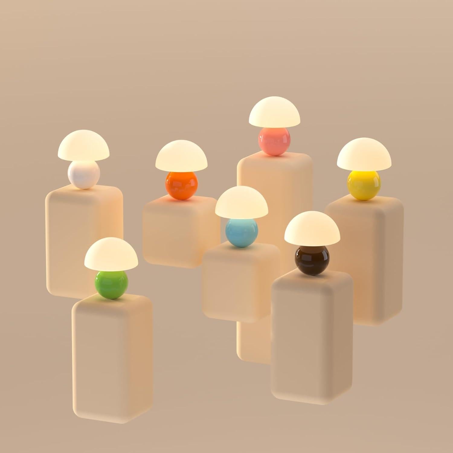 Lámpara de Hongo DAWNWAKE Naranja Regulable 15x15cm