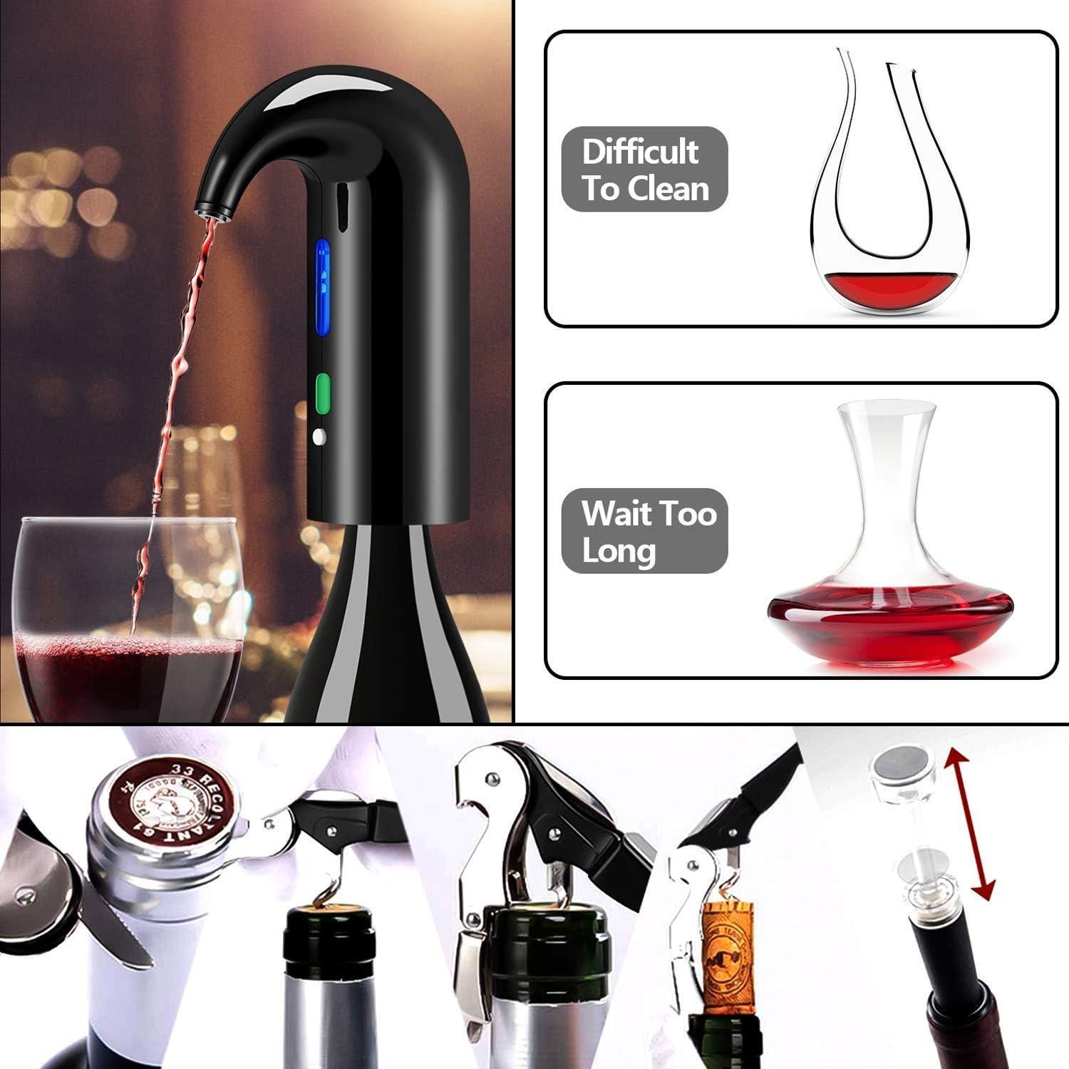 Aerador de Vino Eléctrico JIFAR SW-EA01 Recargable USB