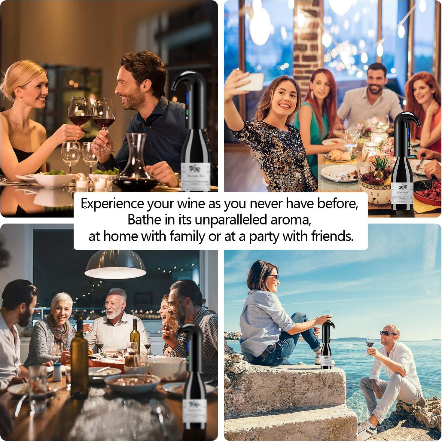 Aerador de Vino Eléctrico JIFAR SW-EA01 Recargable USB