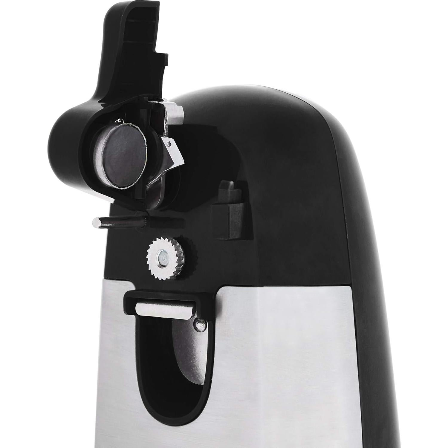 Abrelatas Eléctrico Amazon Basics 3-en-1 Automático 50W Negro