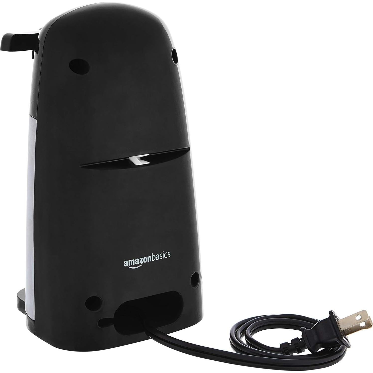 Abrelatas Eléctrico Amazon Basics 3-en-1 Automático 50W Negro