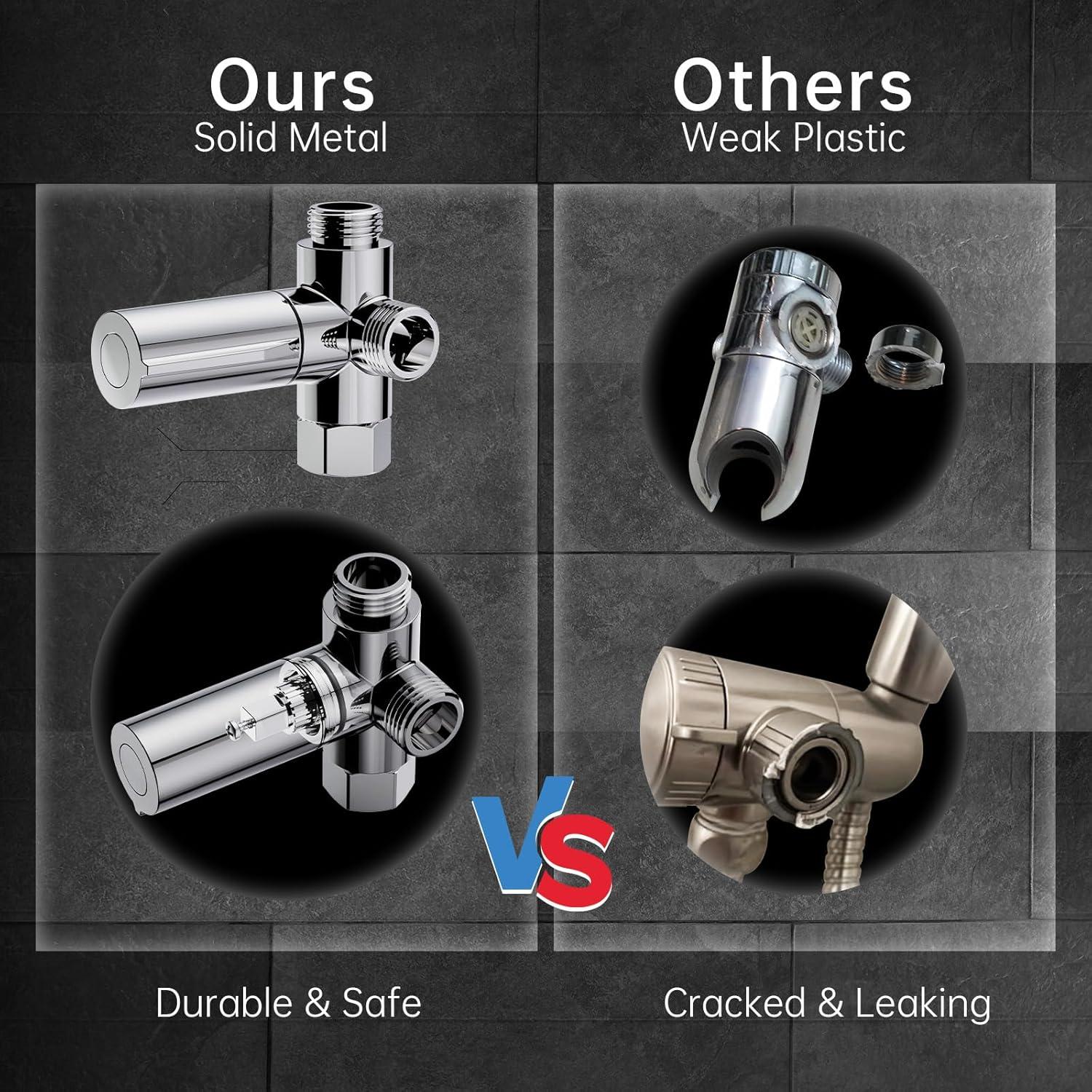 Cabezal de Ducha Veken 30 cm Rectangular con Manguera 178 cm