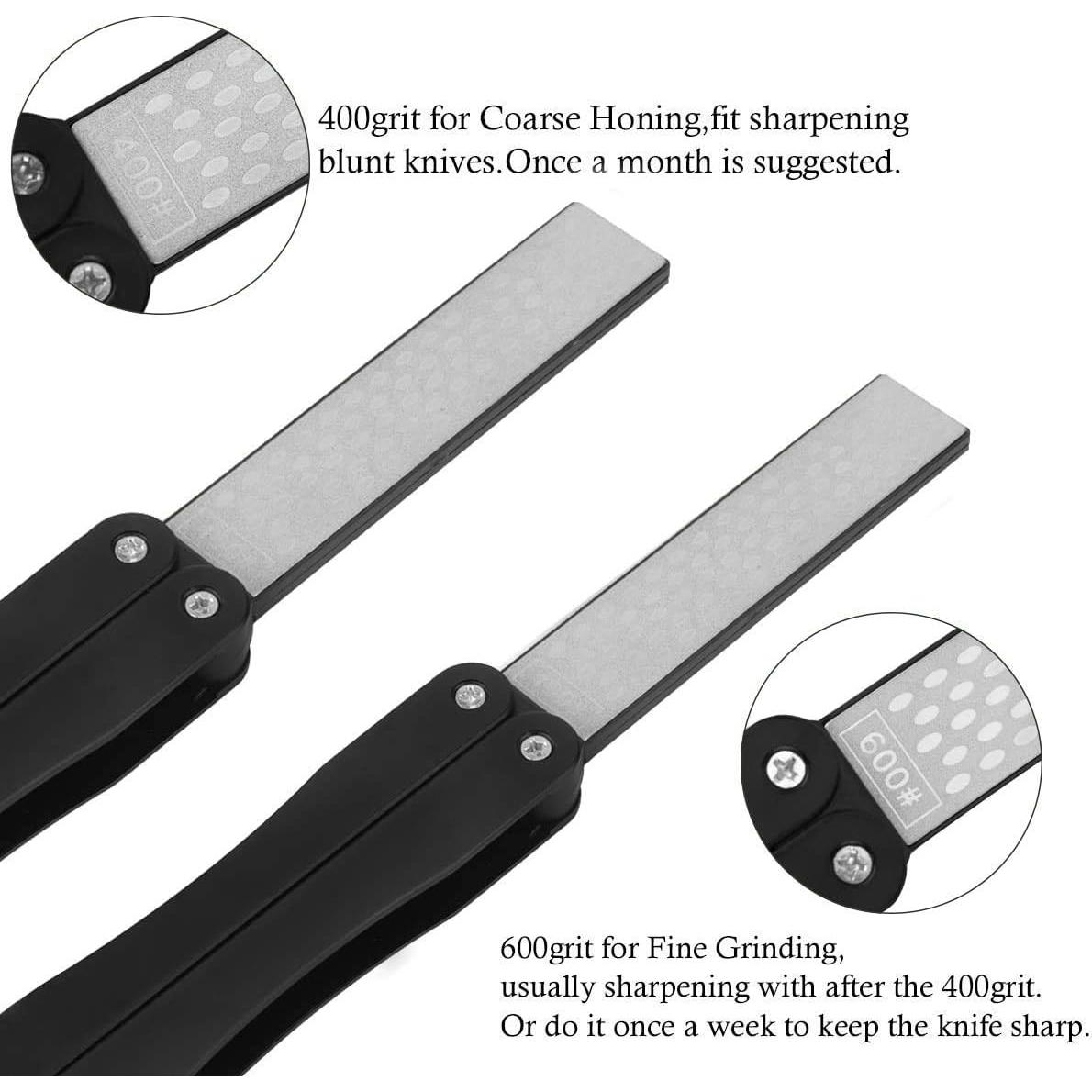 Afilador de cuchillos XILEWHZF 2 Pcs Doble Cara 400/600 Grano