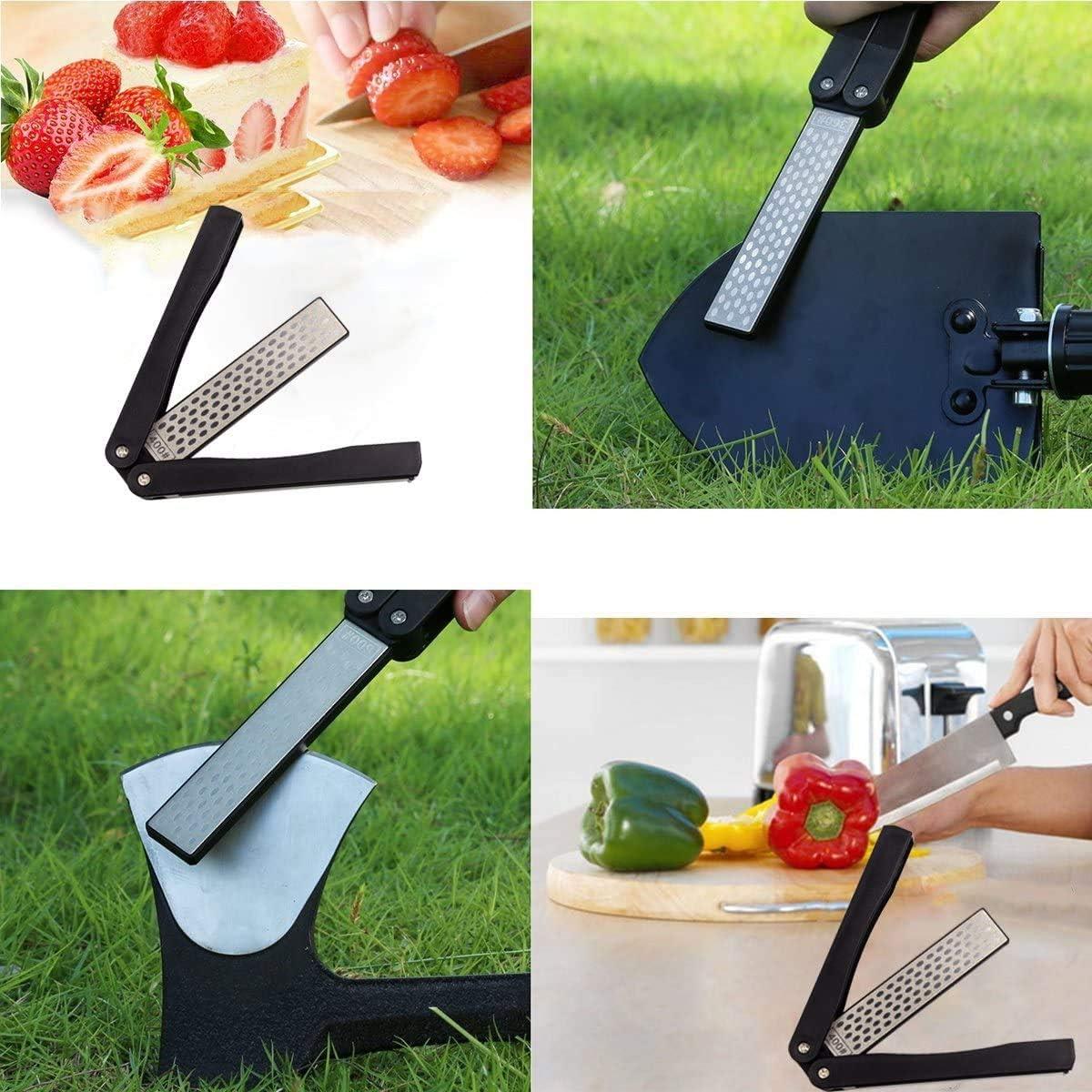 Afilador de cuchillos XILEWHZF 2 Pcs Doble Cara 400/600 Grano