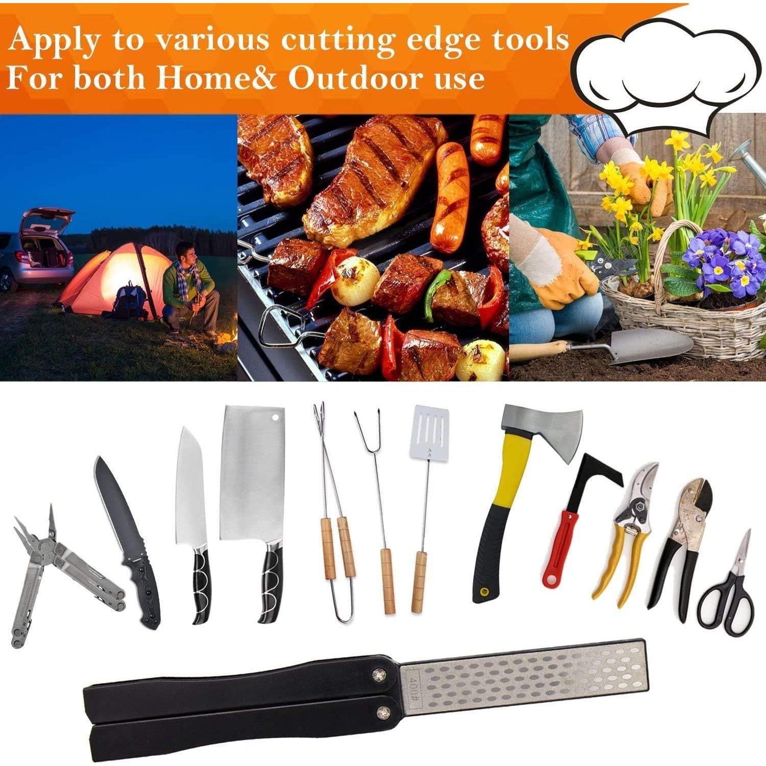 Afilador de cuchillos XILEWHZF 2 Pcs Doble Cara 400/600 Grano