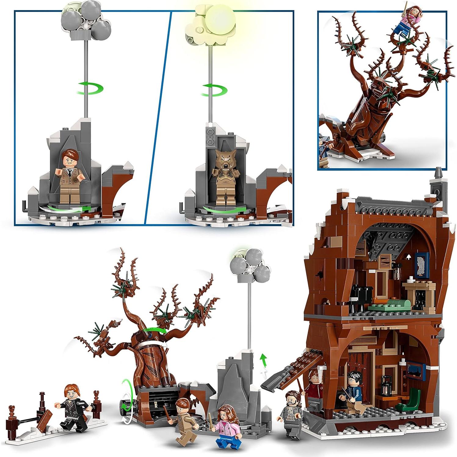 76407 Harry Potter Howling Hut and The Thumping Willow Toy On Prisoner of Azkaban, Set for 9 Year Old Children, Birthday Gift Idea