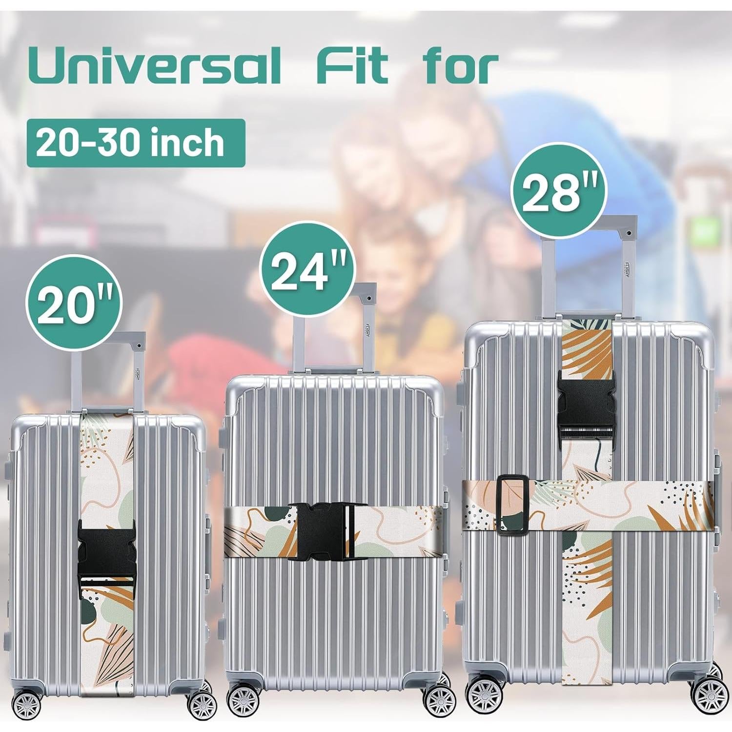 Correas de Equipaje Slohif Ajustables Nylon 2 Piezas Color Hoja