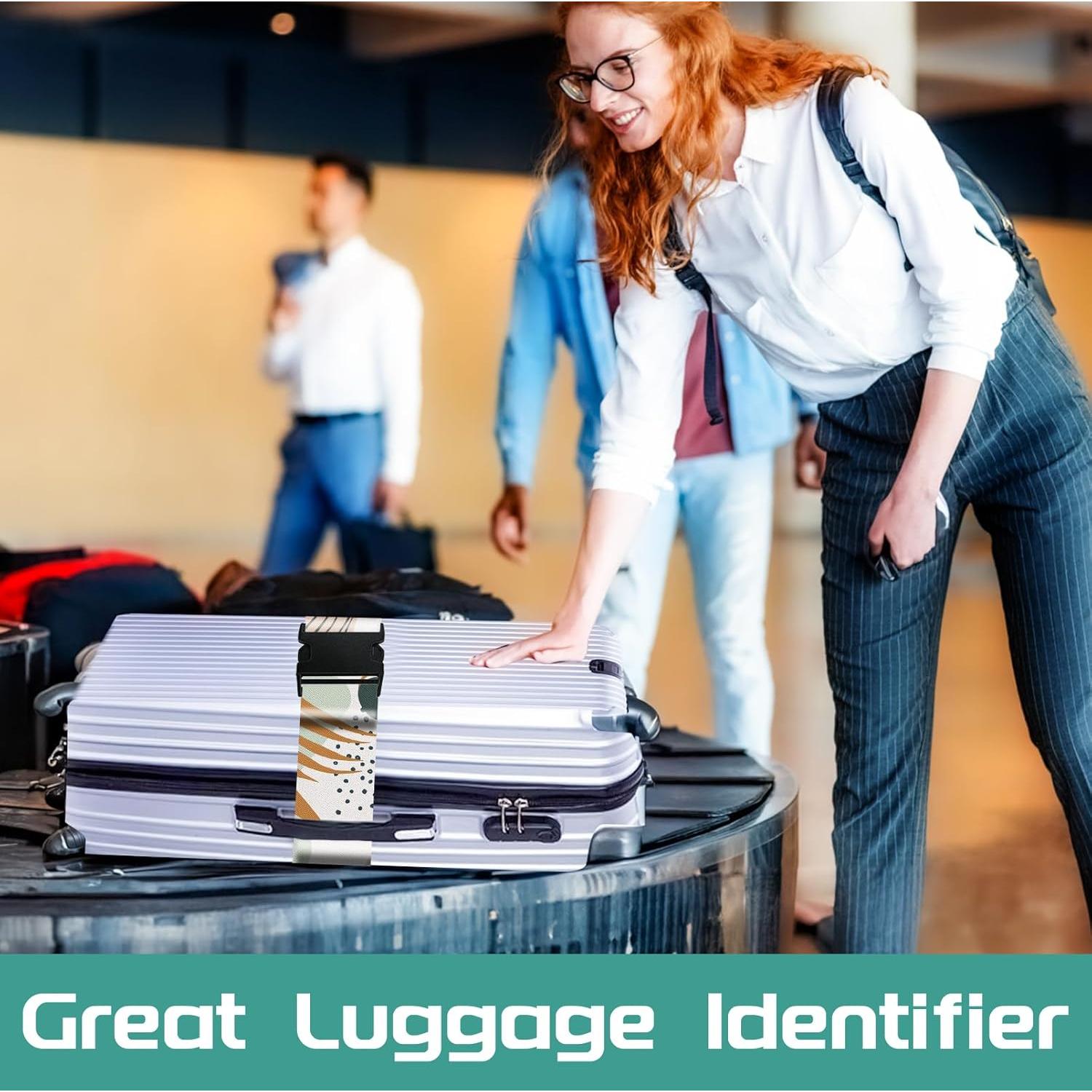 Correas de Equipaje Slohif Ajustables Nylon 2 Piezas Color Hoja