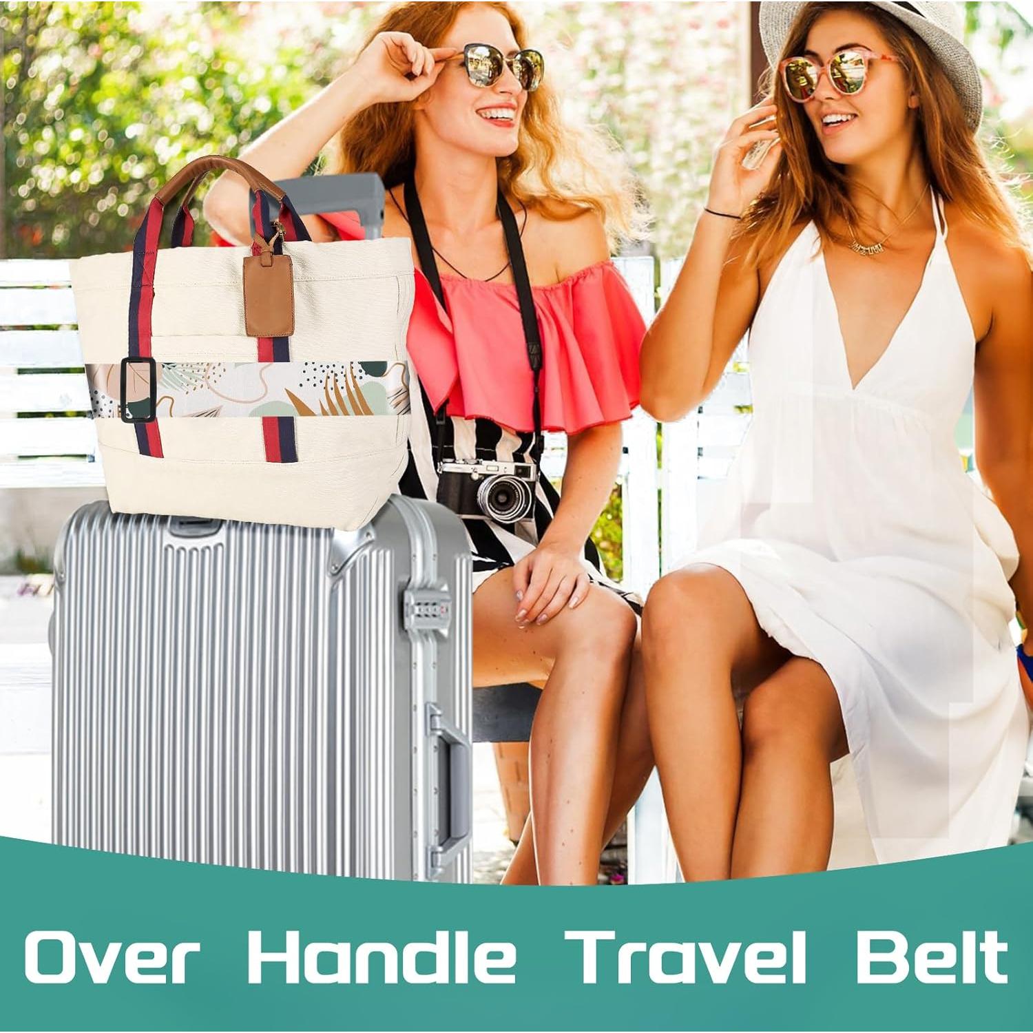 Correas de Equipaje Slohif Ajustables Nylon 2 Piezas Color Hoja