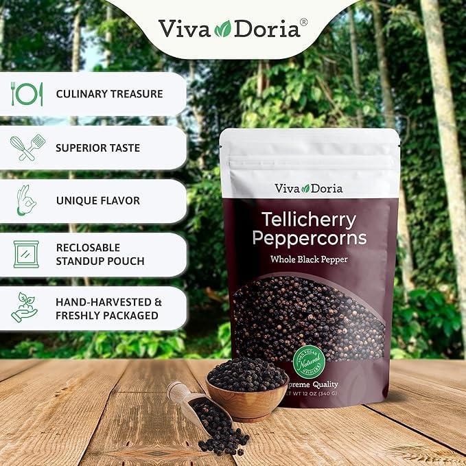 Set Sal Marina Mediterránea 907 g y Pimienta Negra 340 g Viva Doria