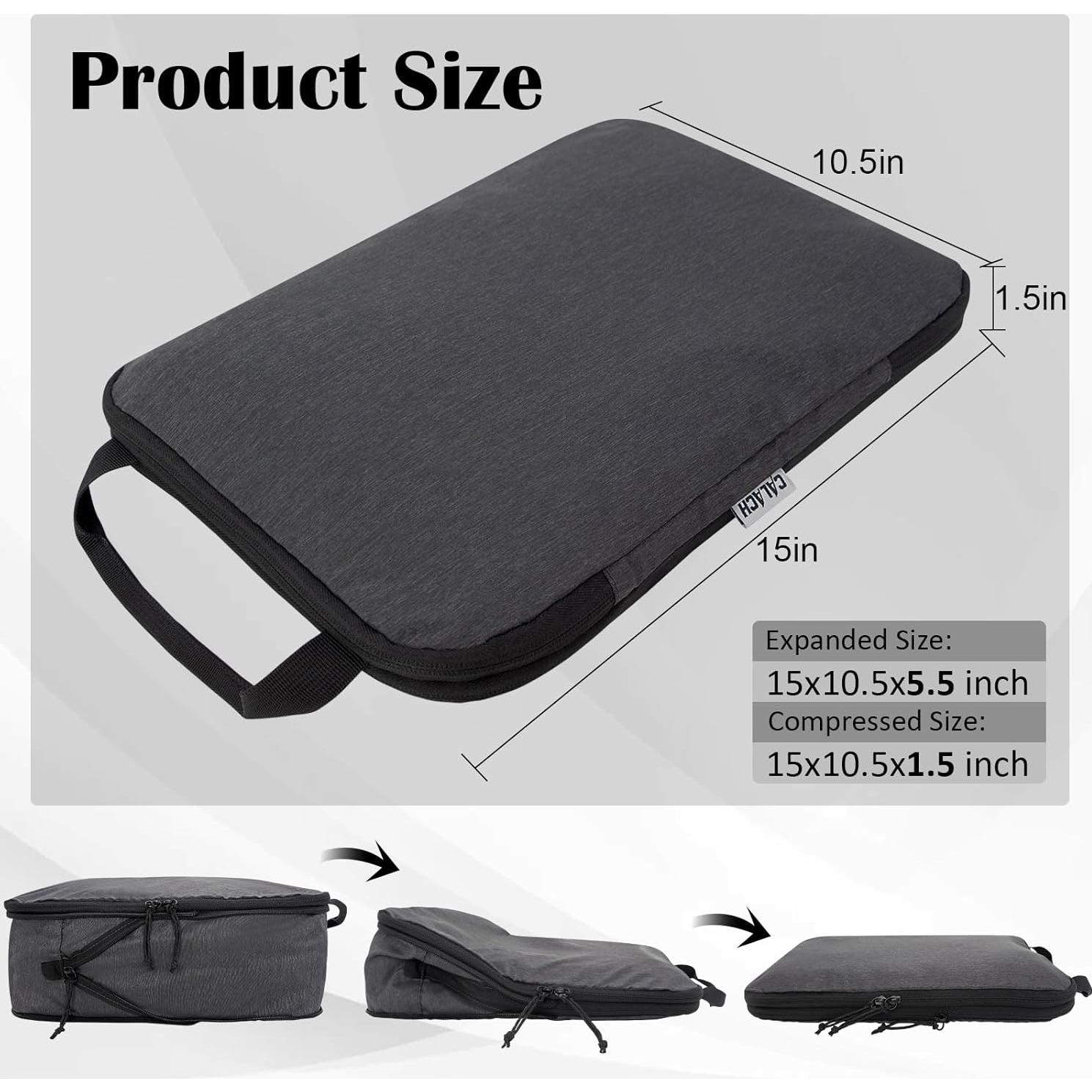 Cubos de Compresión CALACH para Organizador de Equipaje Negro