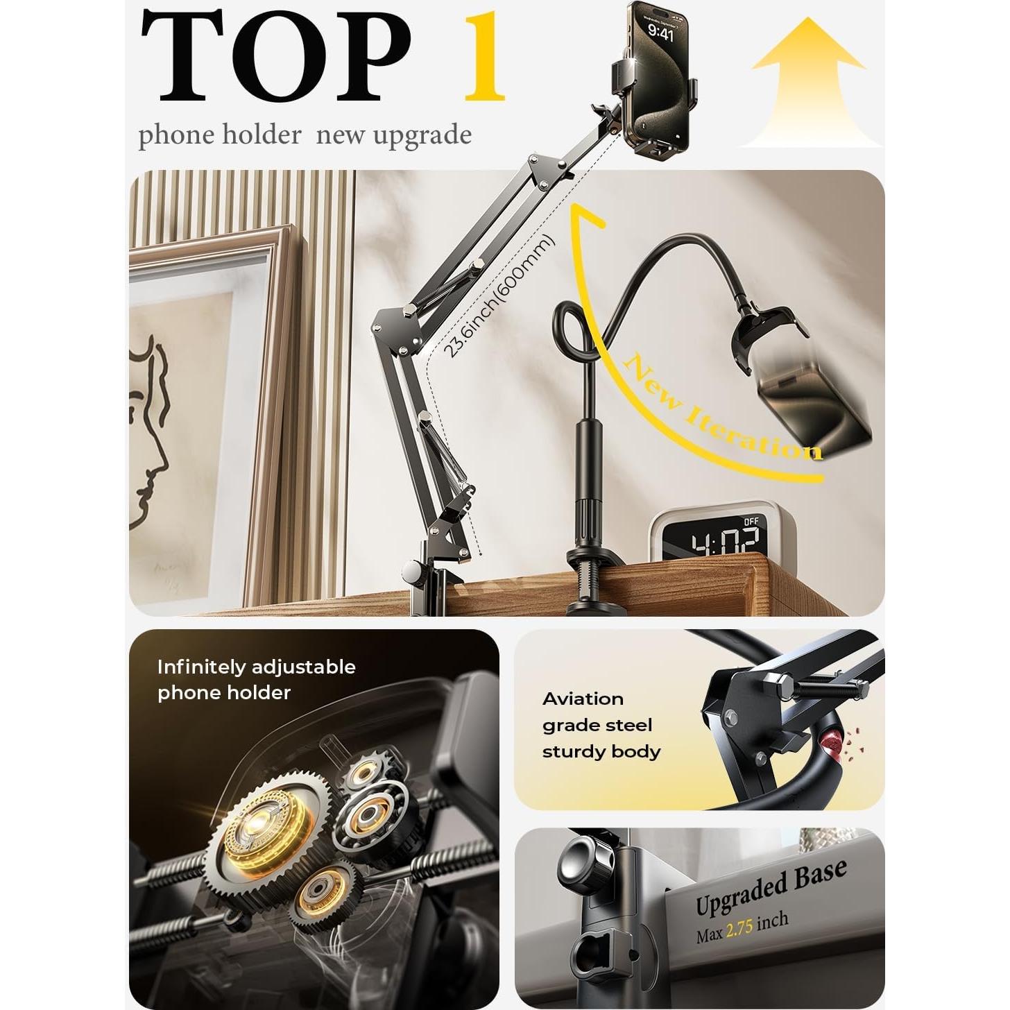 Soporte para Teléfono LISEN 3ra Generación Flexible Negro