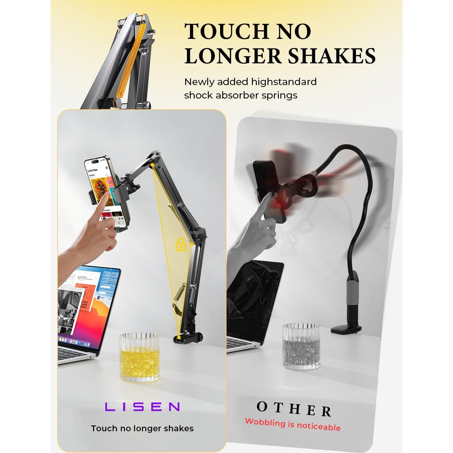 Soporte para Teléfono LISEN 3ra Generación Flexible Negro