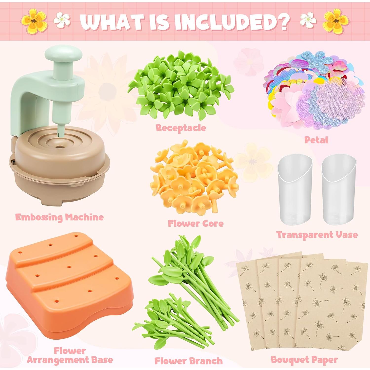 Kit de Flores DIY Toyly 152 Piezas Manualidades Niños