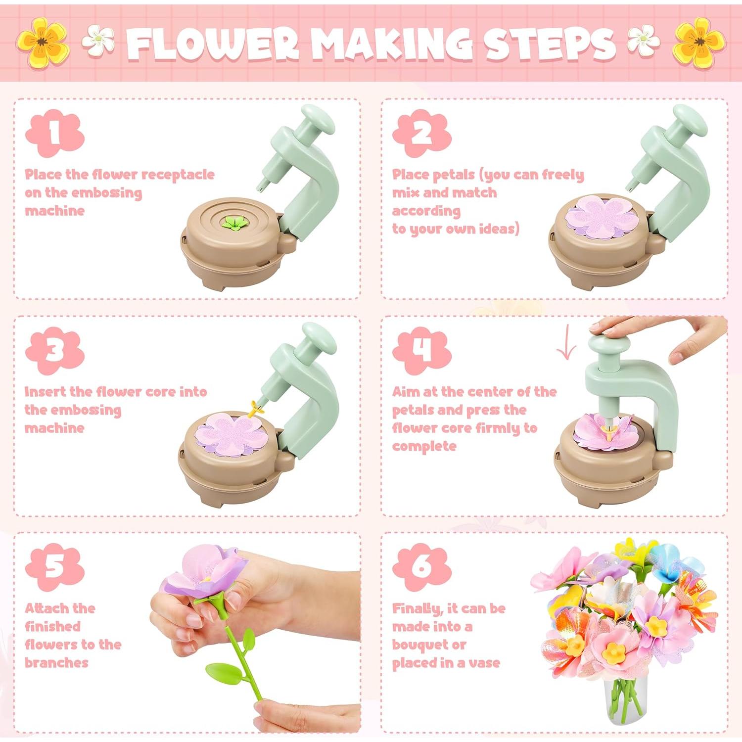 Kit de Flores DIY Toyly 152 Piezas Manualidades Niños