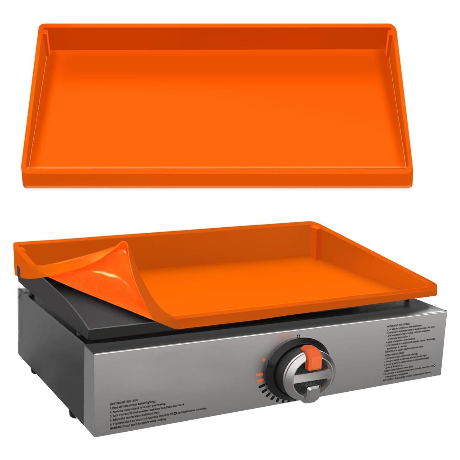 Silicone Griddle Cover Mat for Blackstone: Grill Accessories 17 inch Full Wrap-Around Griddle Flat Top Cover Food-Grade Protection Grill Buddy Mats