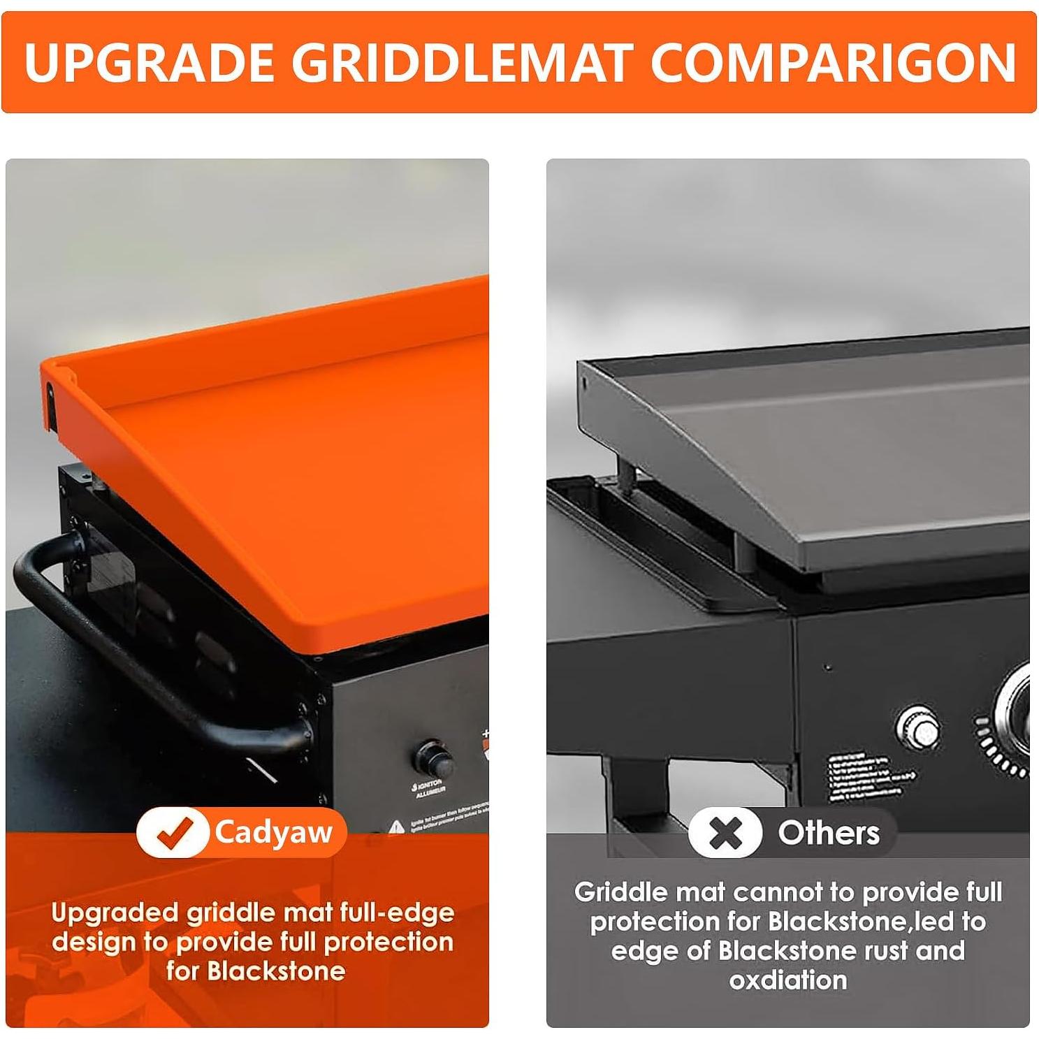 Silicone Griddle Cover Mat for Blackstone: Grill Accessories 17 inch Full Wrap-Around Griddle Flat Top Cover Food-Grade Protection Grill Buddy Mats