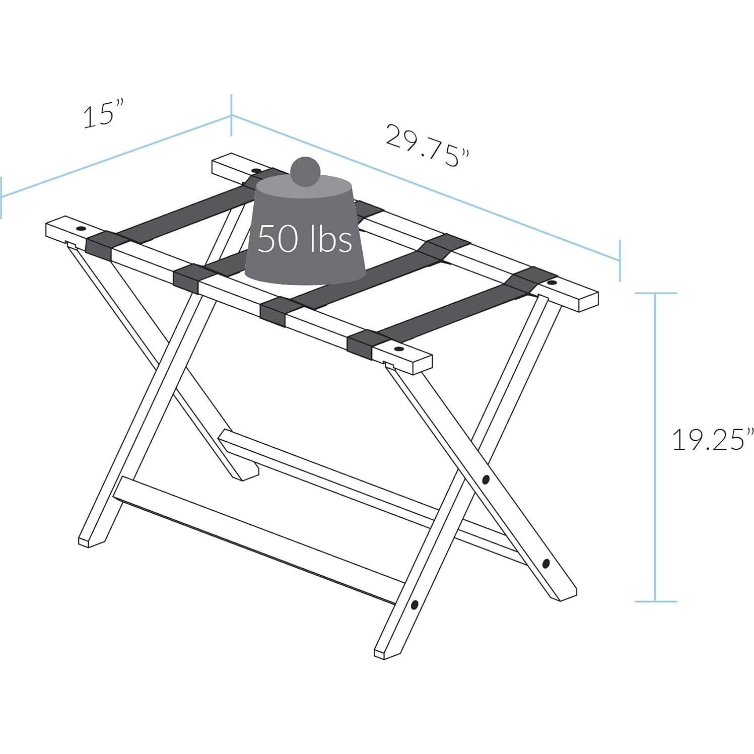 Soporte de Equipaje Plegable Casual Home Espresso 76.2 cm