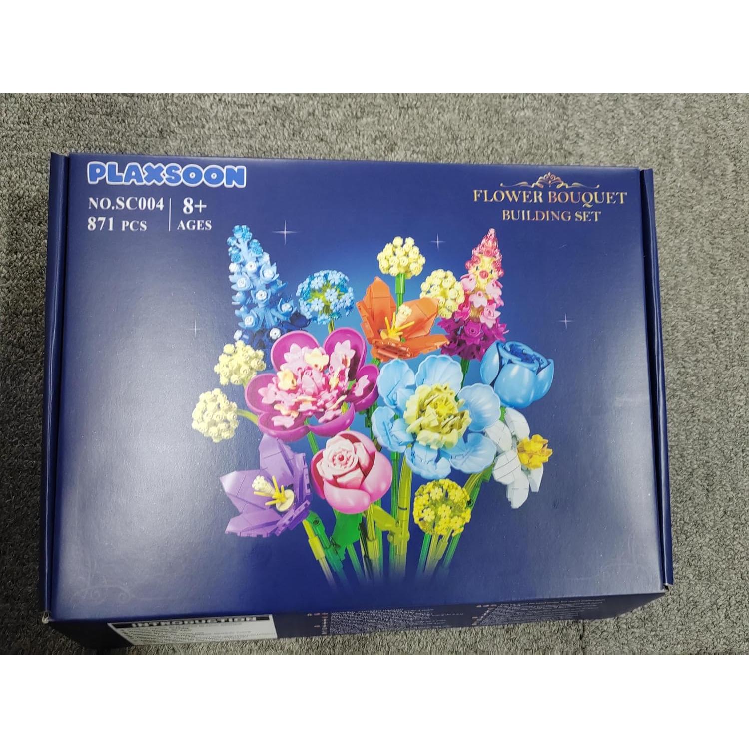 Juego de Construcción de Flores PLAXSOON 888 Piezas Decorativas