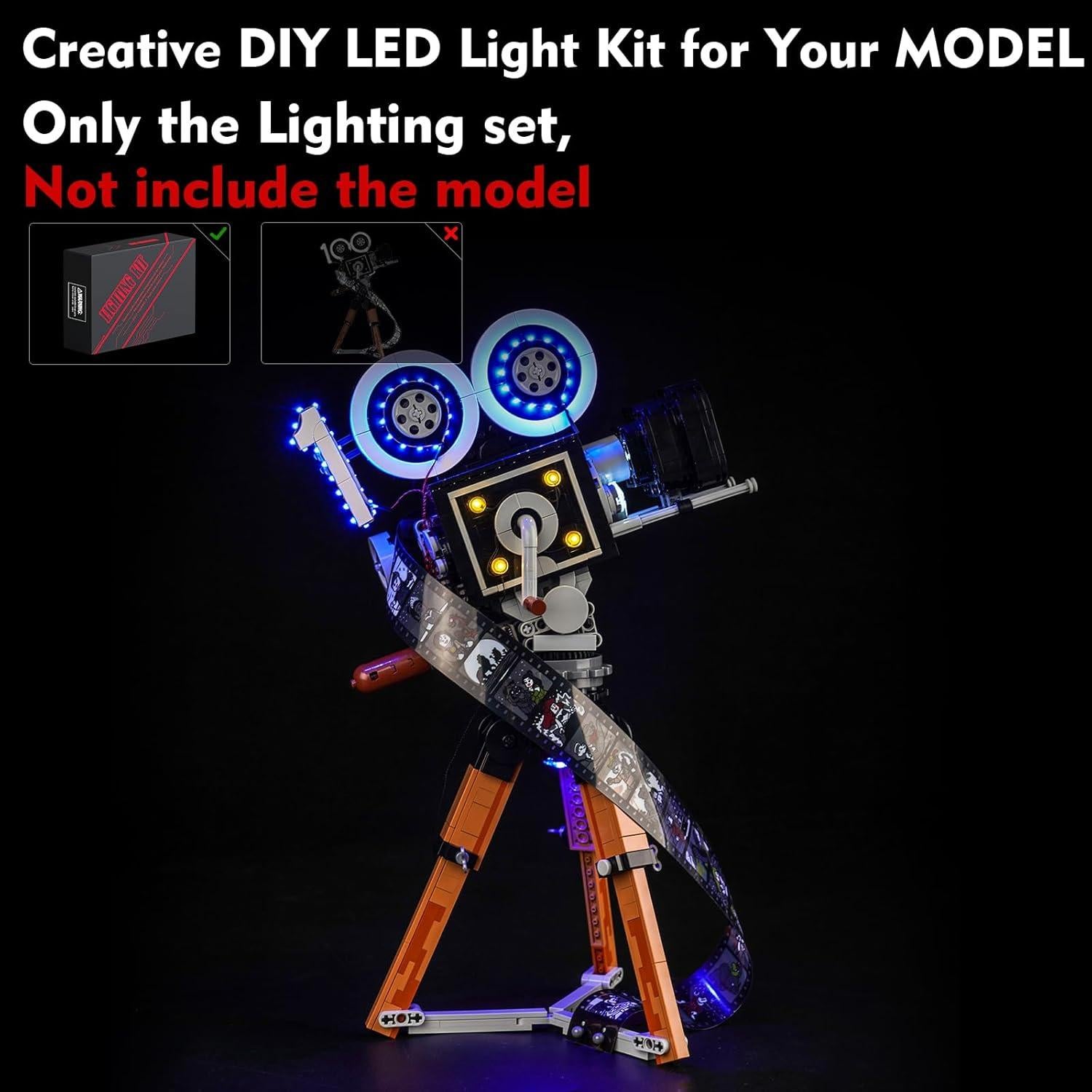 Kit de Luz LED LocoLee para Cámara LEGO 43230 Control de Luz