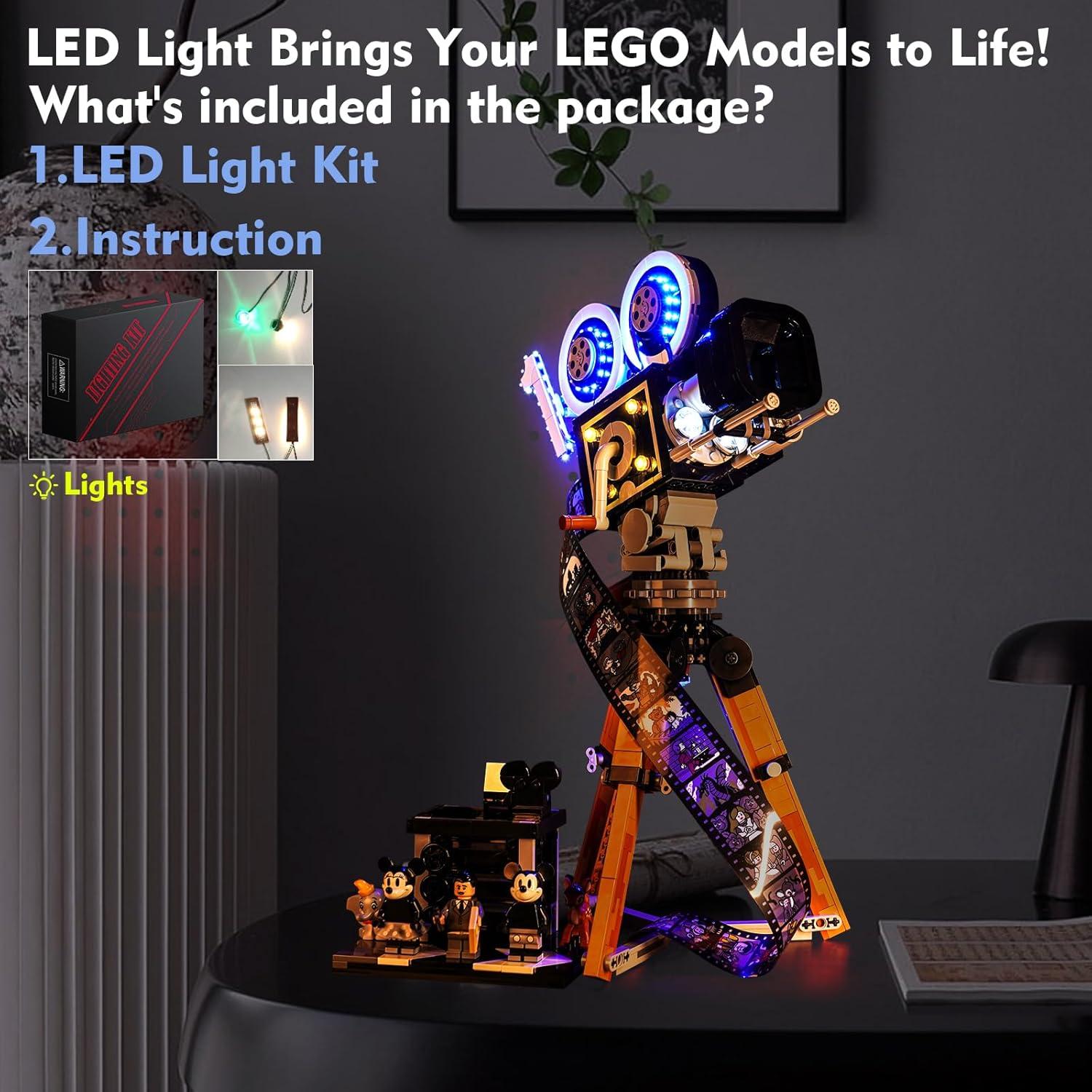 Kit de Luz LED LocoLee para Cámara LEGO 43230 Control de Luz